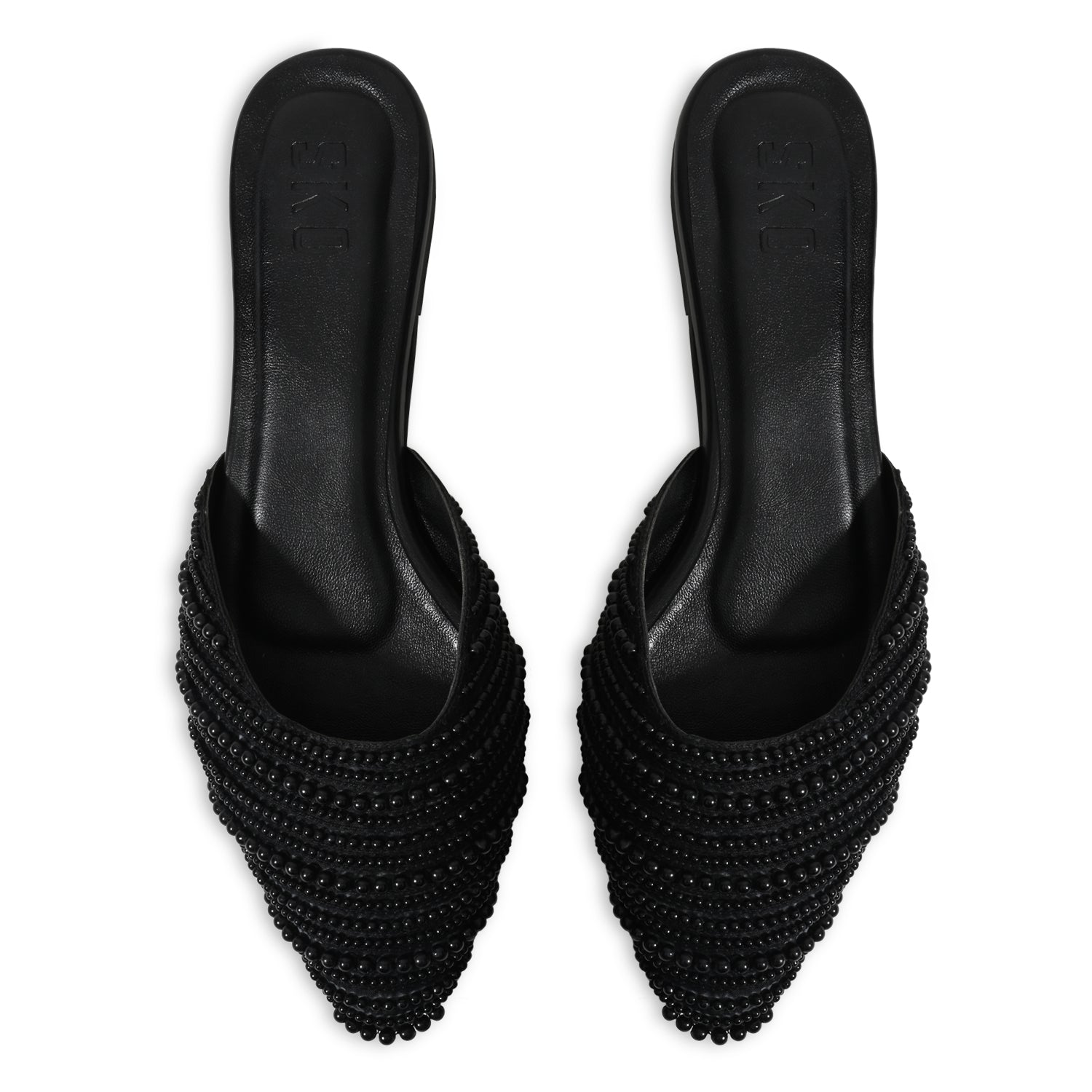 Inci Black Flat Sandal