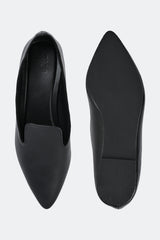 Black Vegan Pointed Shoes