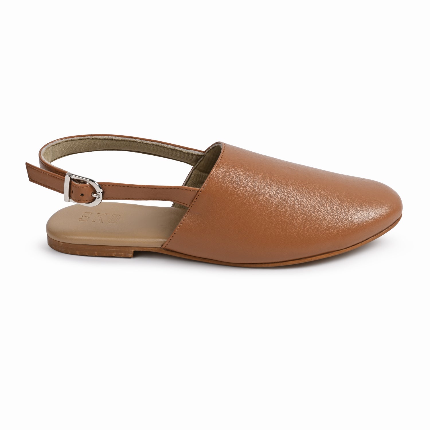 Palermo Tan Flat Sandals For Women