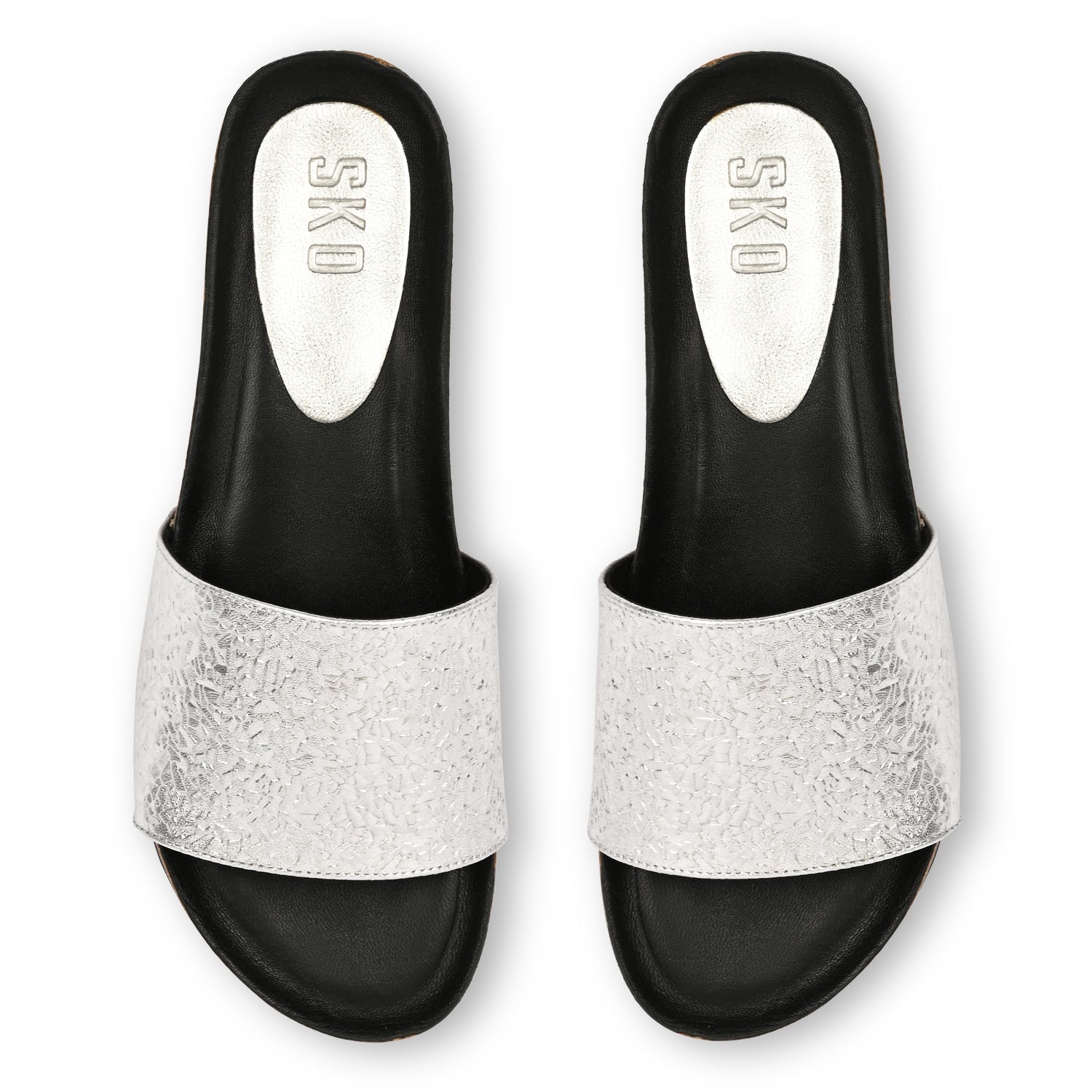 Murcia Cork Wedge in Silver