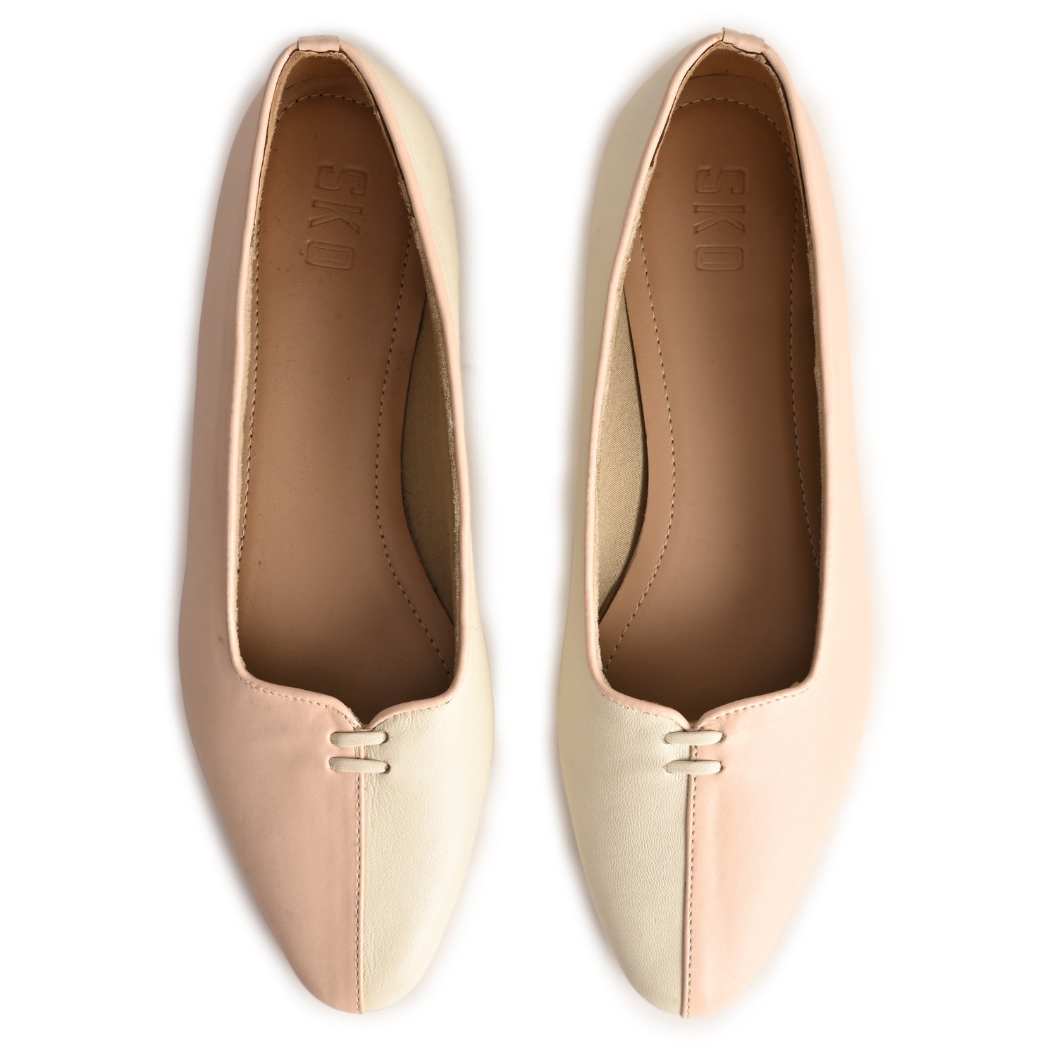 Jessica Ivory & Blush Loafers For Women