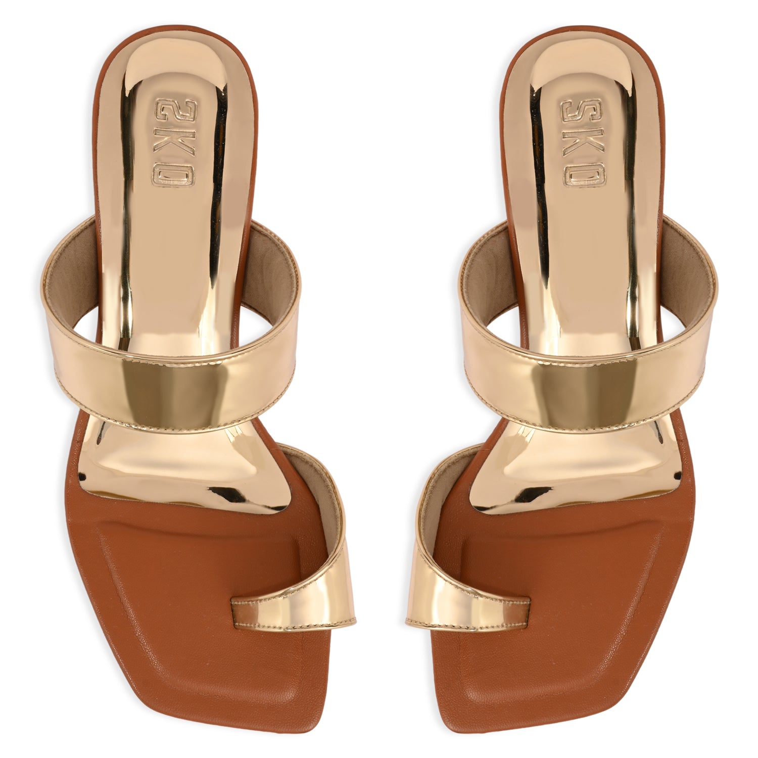 Dahlia Gold Heels For Women