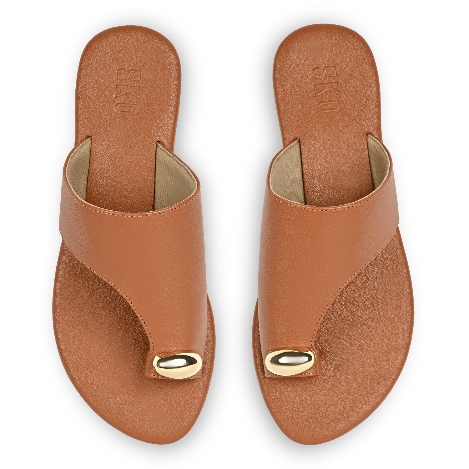 AmalfiO Tan Flat Sandal