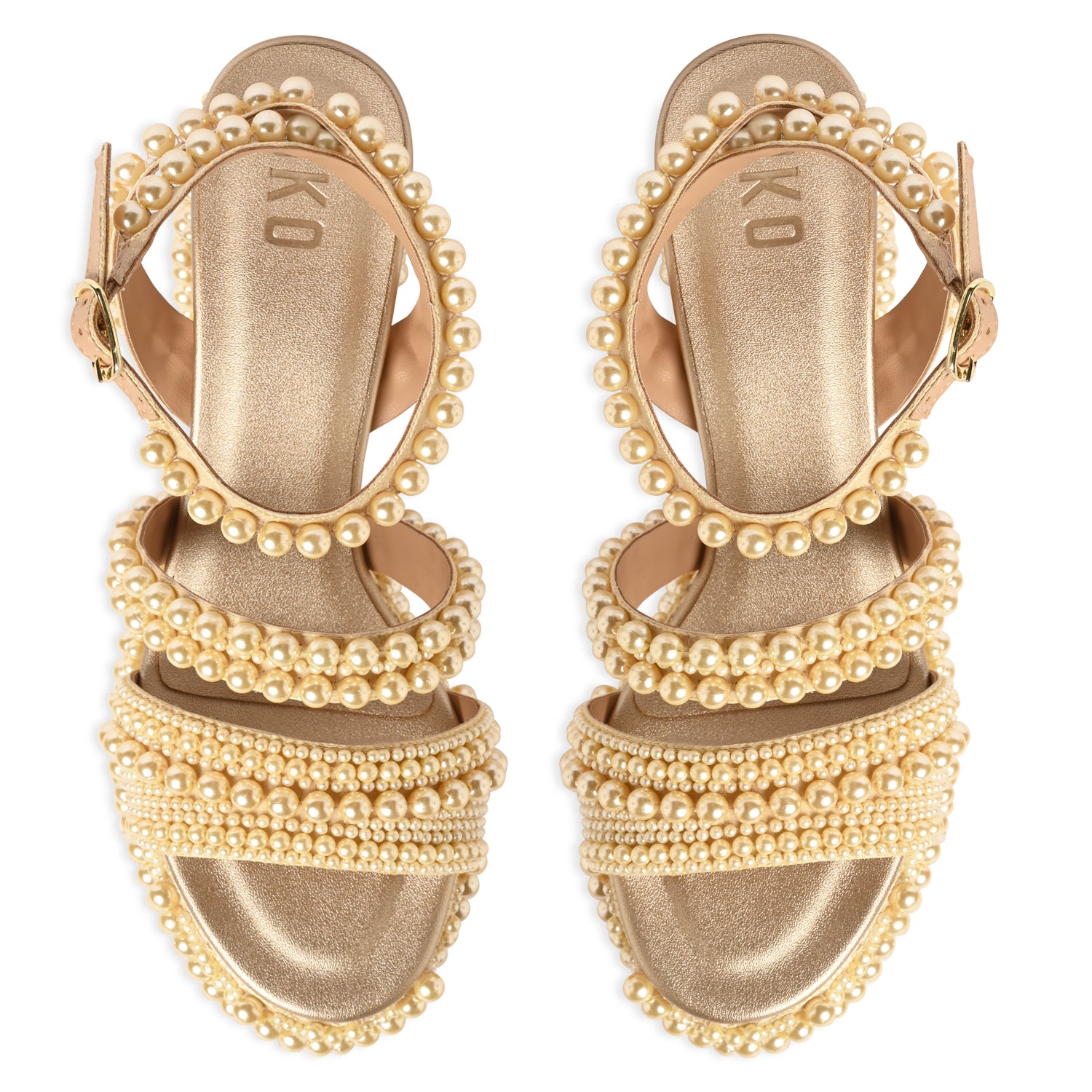 Akoya Heels in Gold For Women