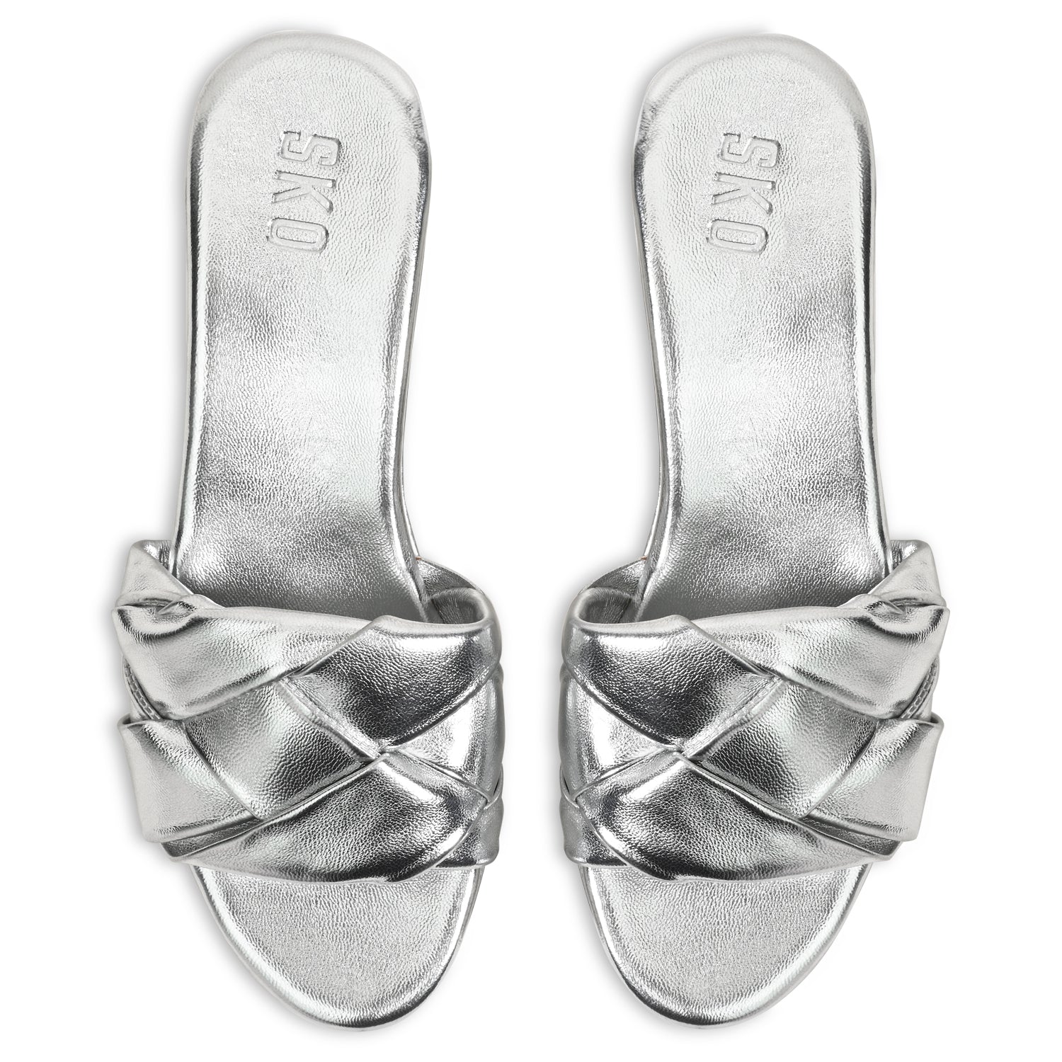 Messina Silver Platform Sandals For Women