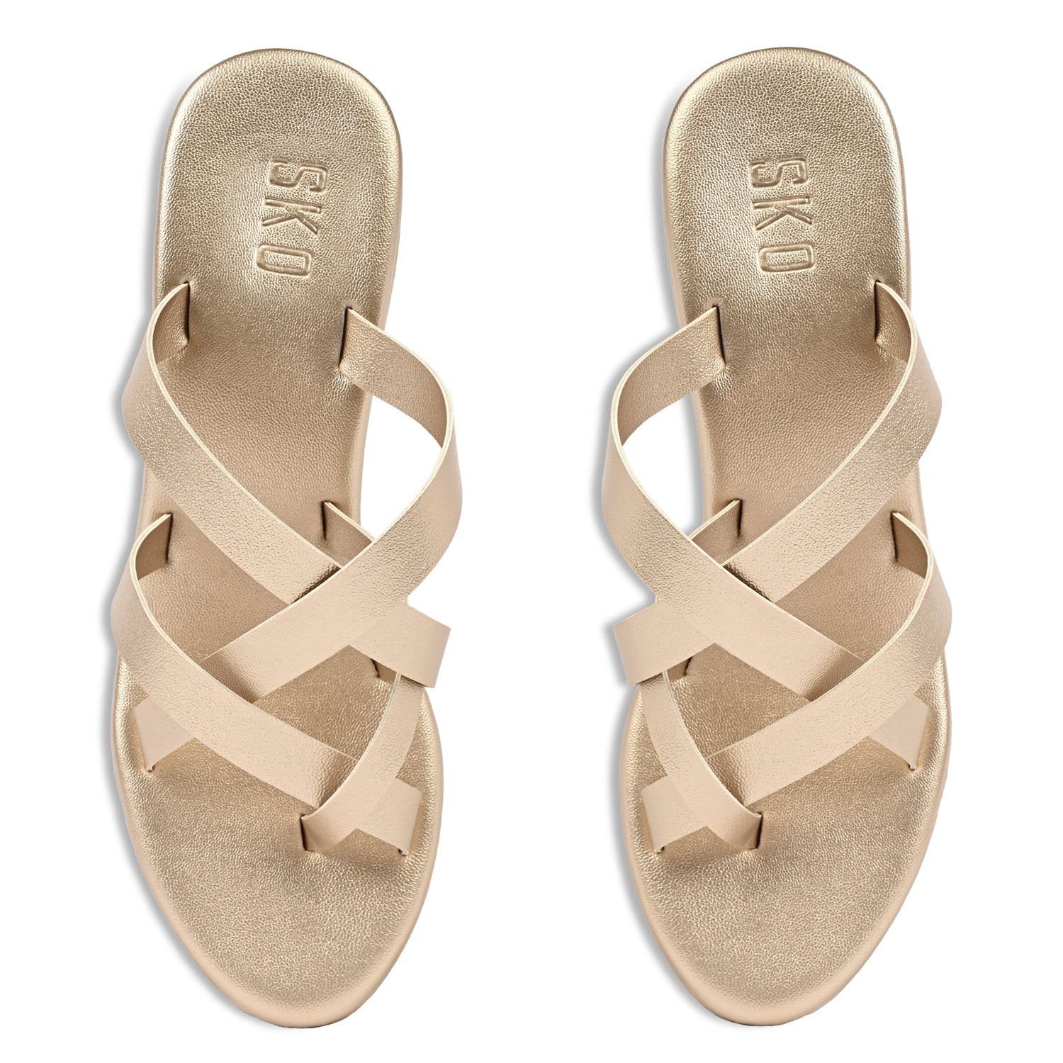 Salvadore Platform Heels in Champagne Gold