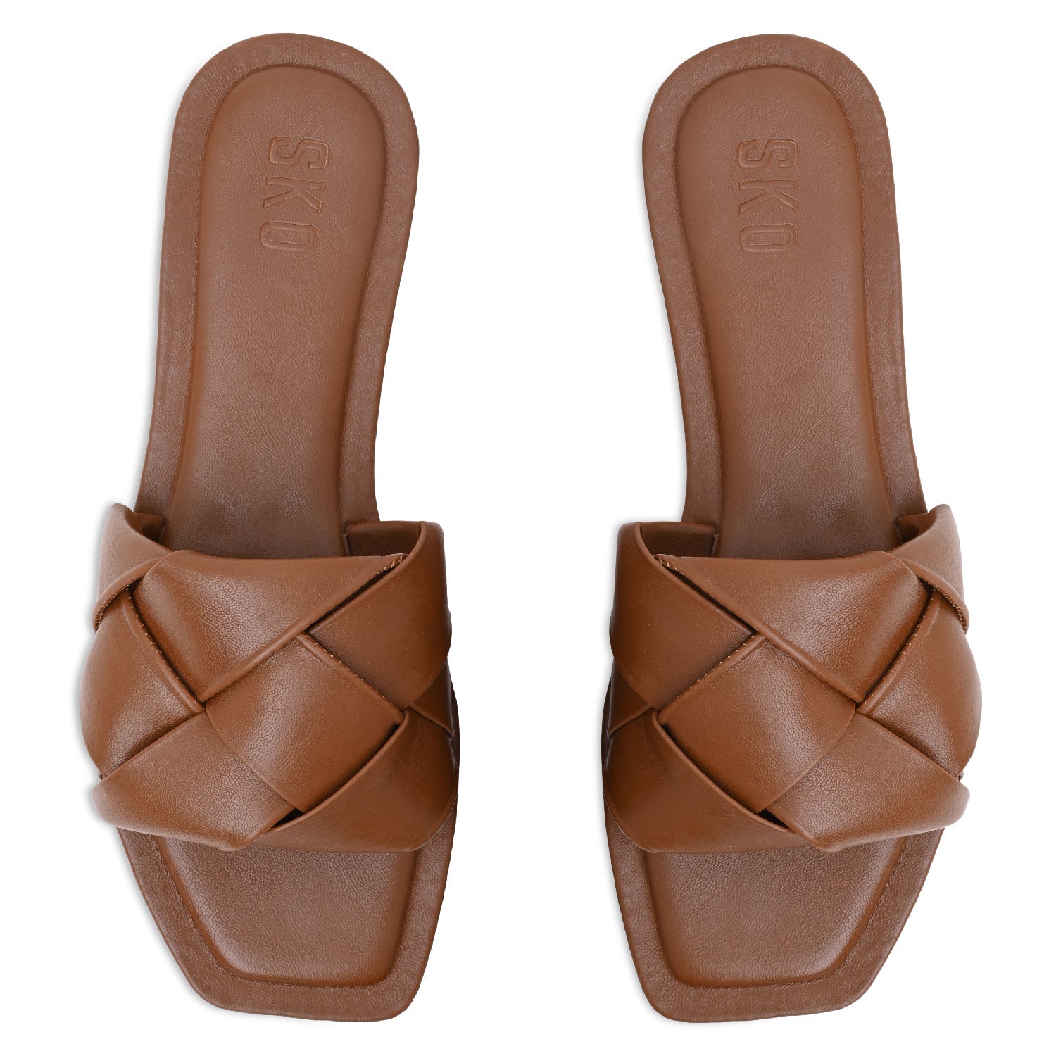 Messina Flat Sandals in Tan