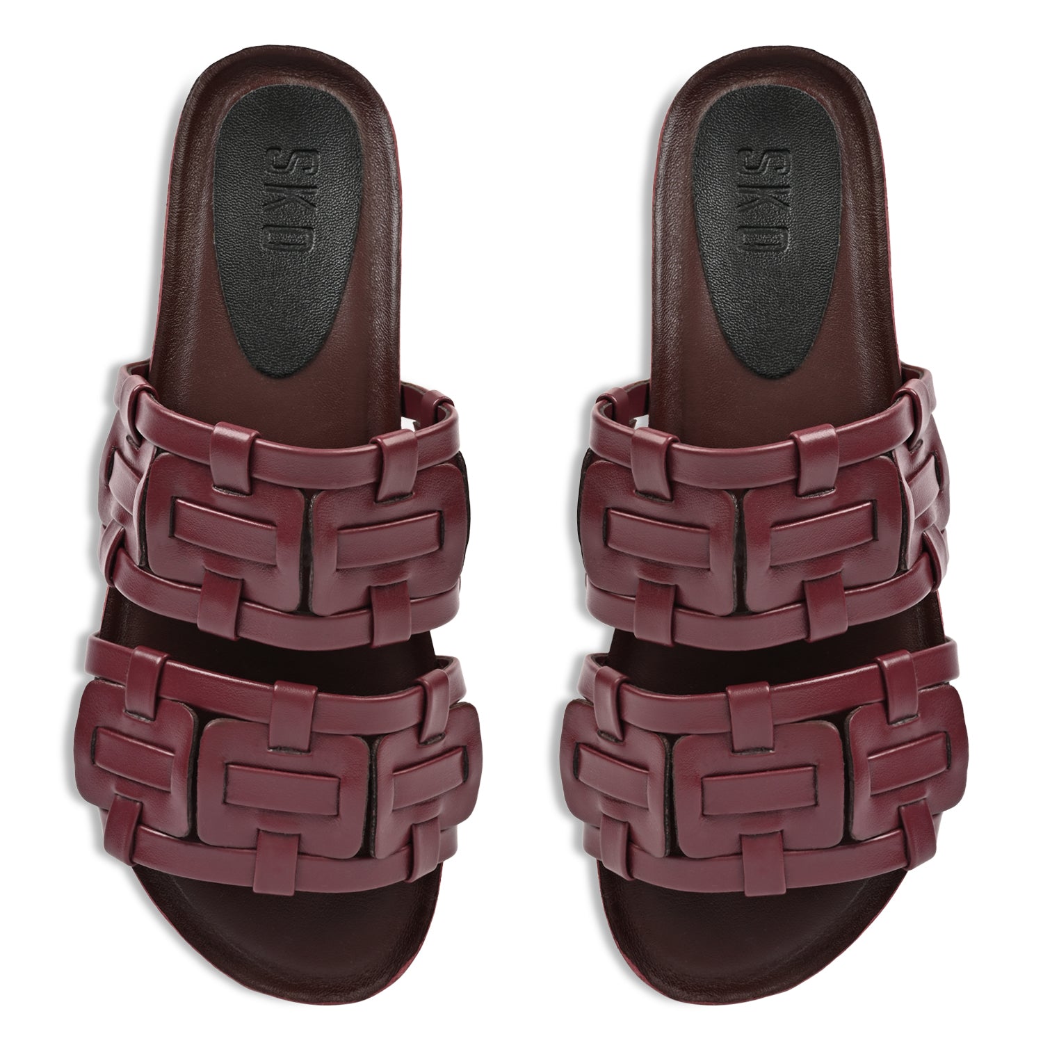 Malaga Cork Wedges in Maroon for Women