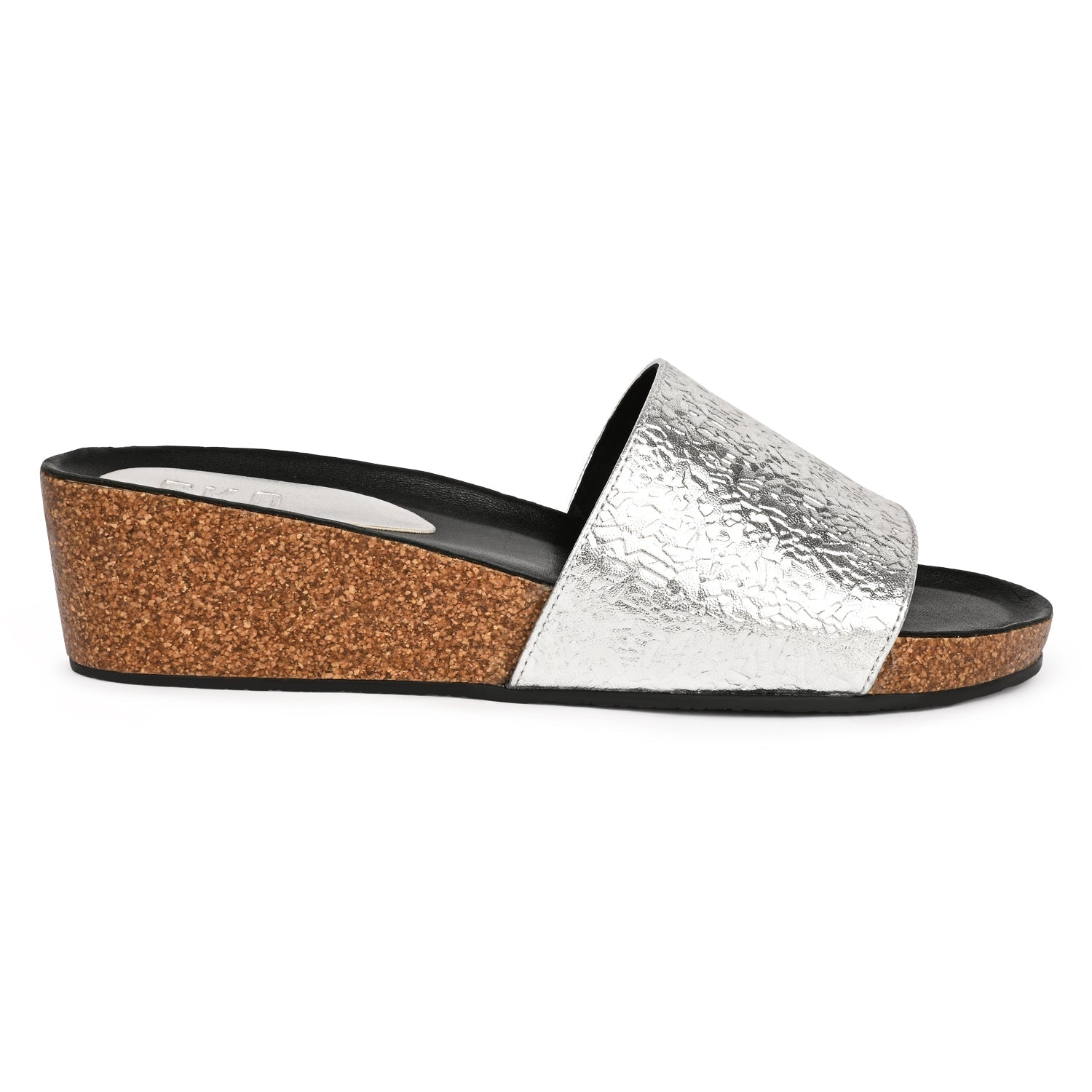 Murcia Cork Wedge in Silver