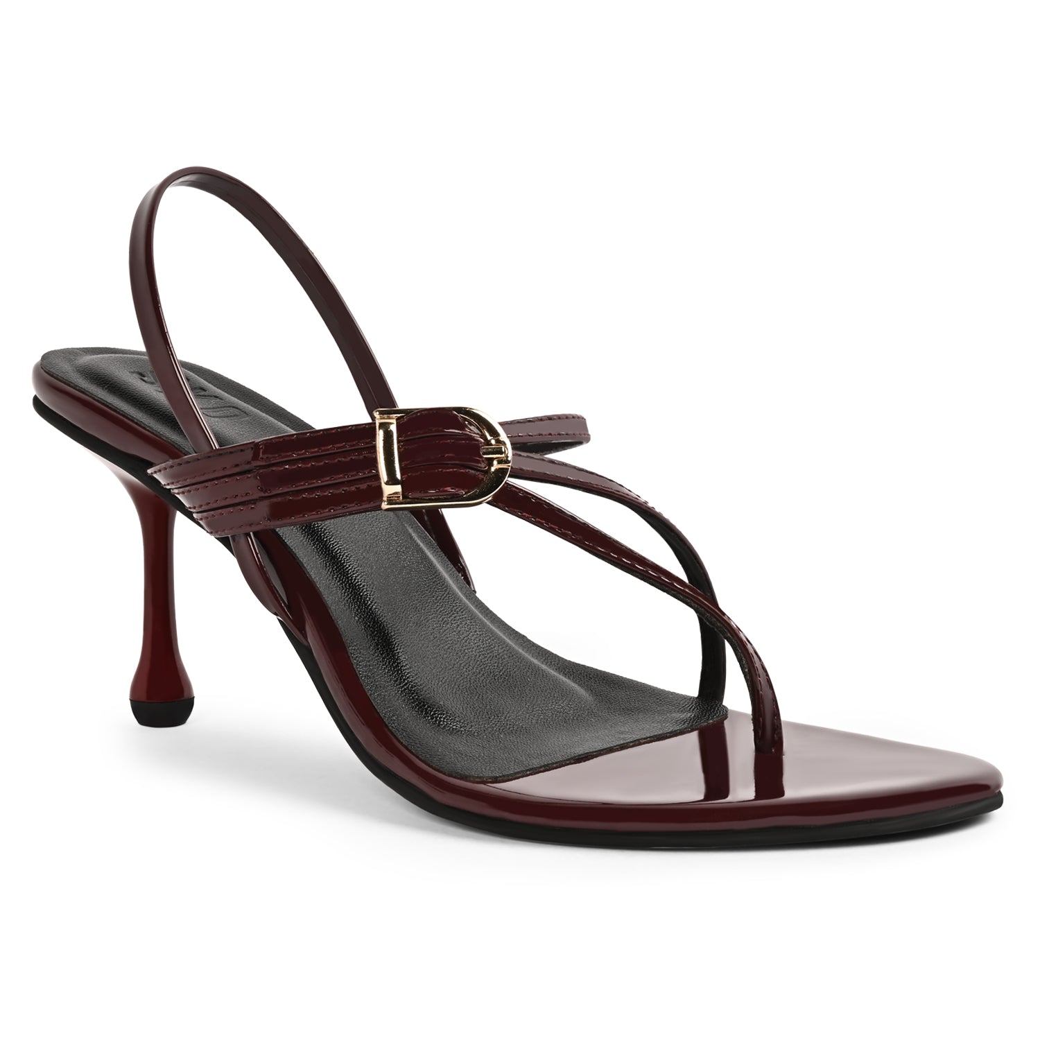 Isa in Maroon Patent Heels for Women