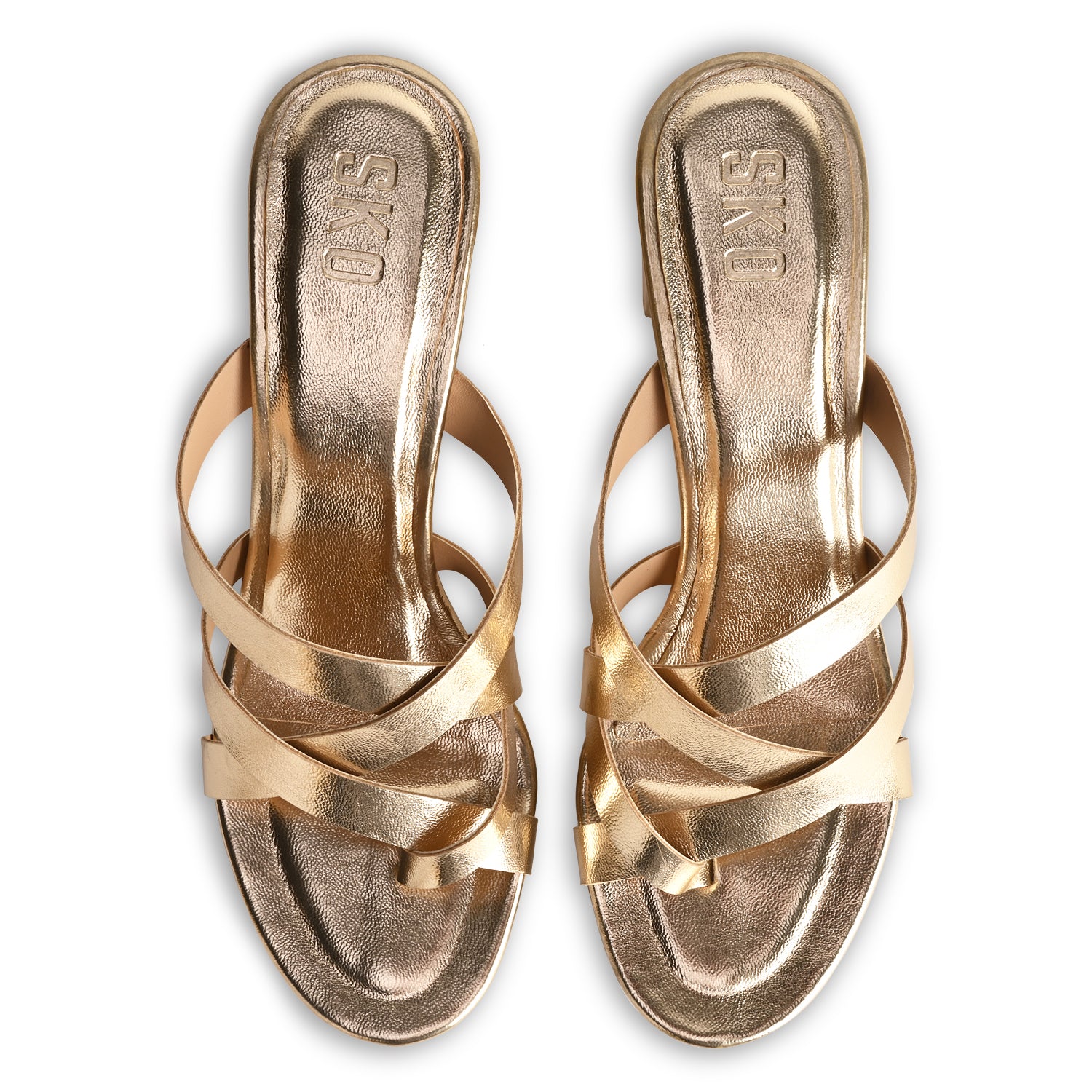 Salvadore Gold Heels For Women