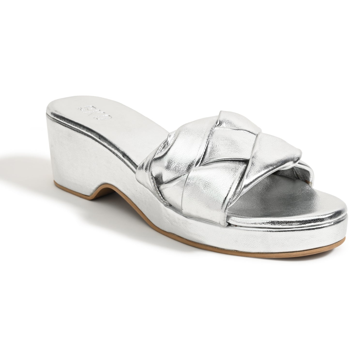 Messina Silver Platform Sandals For Women