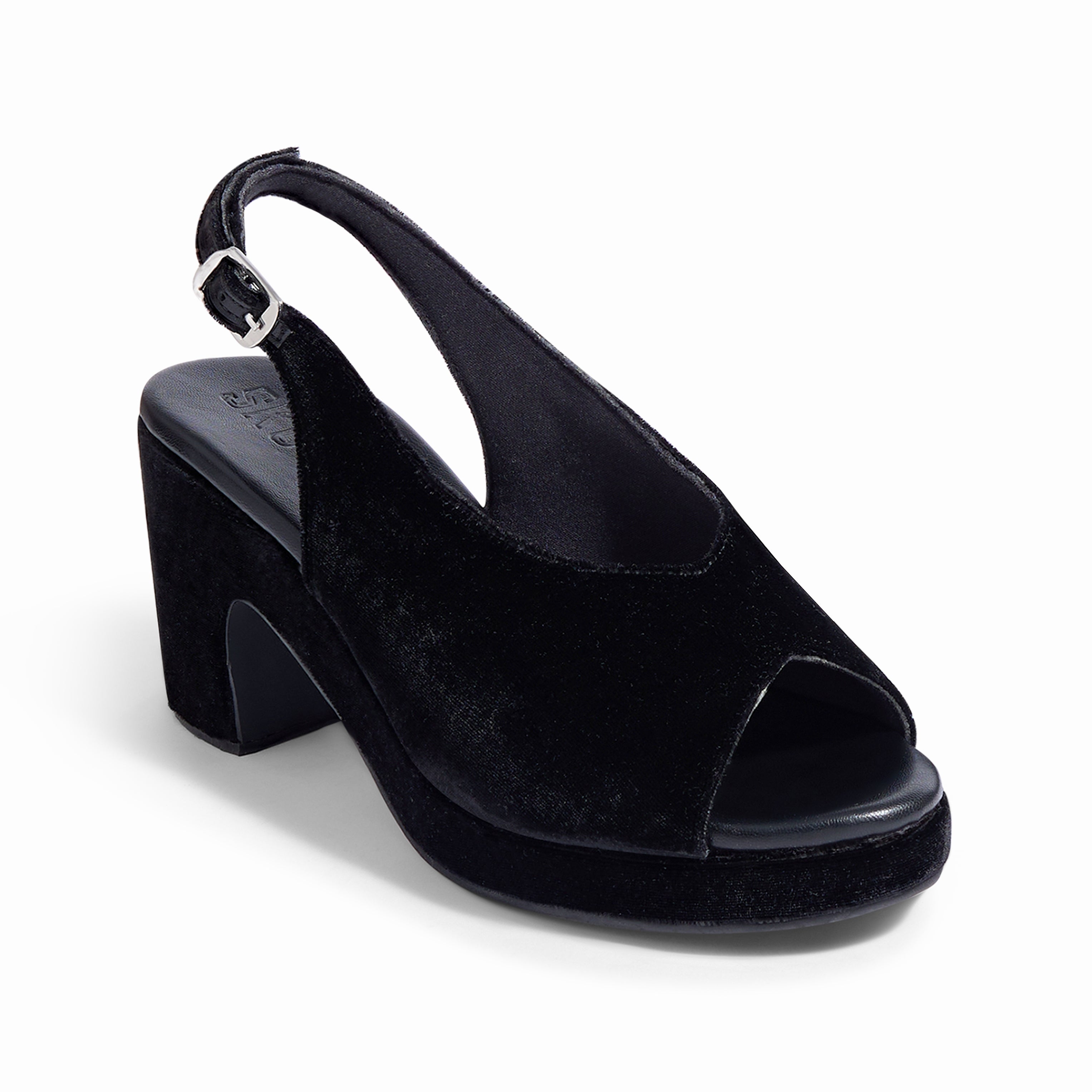 Chloe Black Suede Platform Heel