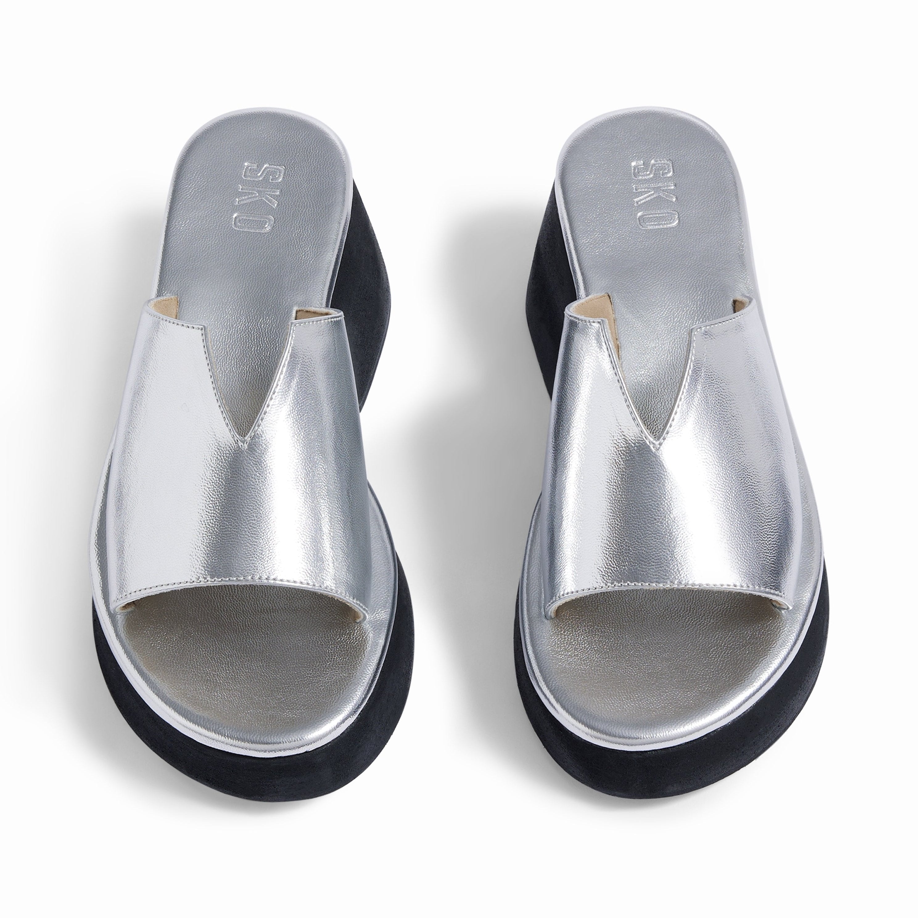 Modena Silver Platform Sandal