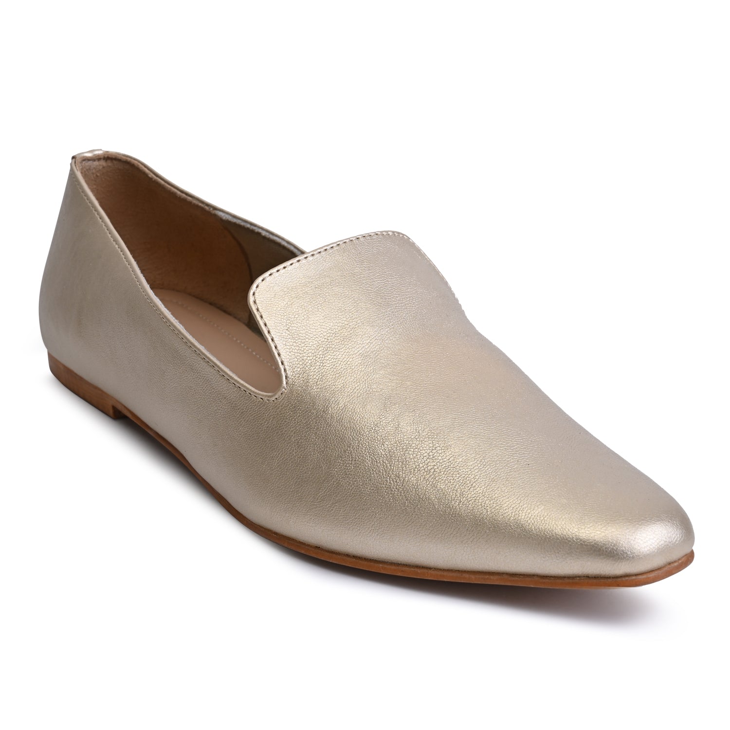 Hannah Champagne Gold Loafer