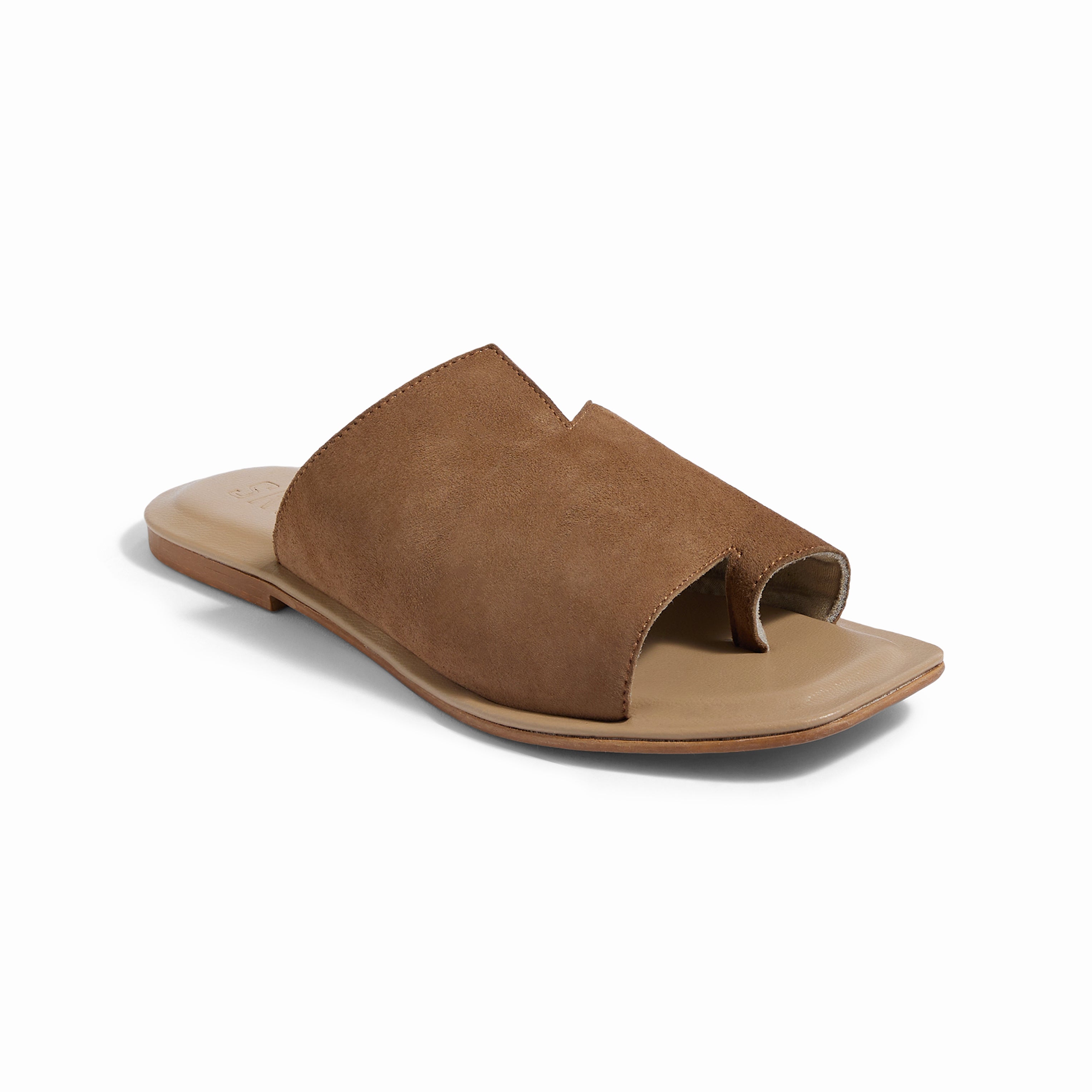 Corfu Flat Sandals in Tan
