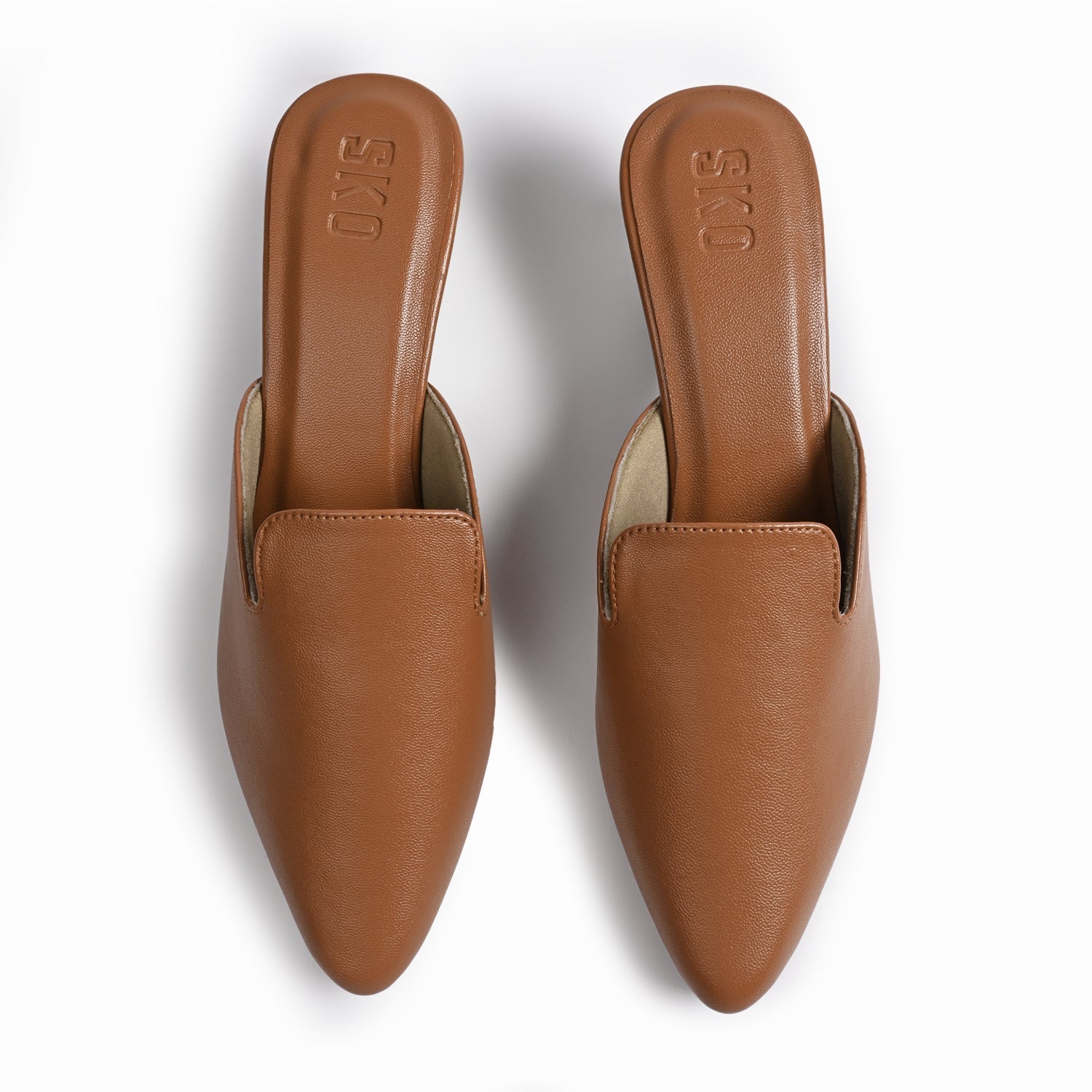 Cobble Mule Heels in Tan