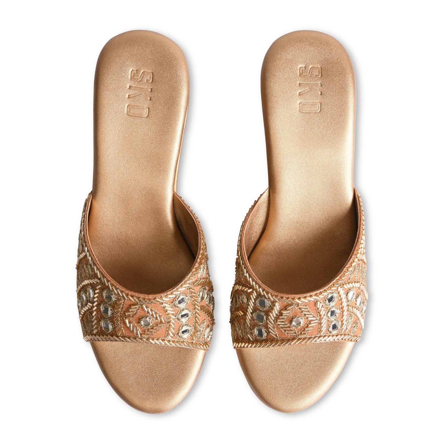 Aayna Wedges in Gold