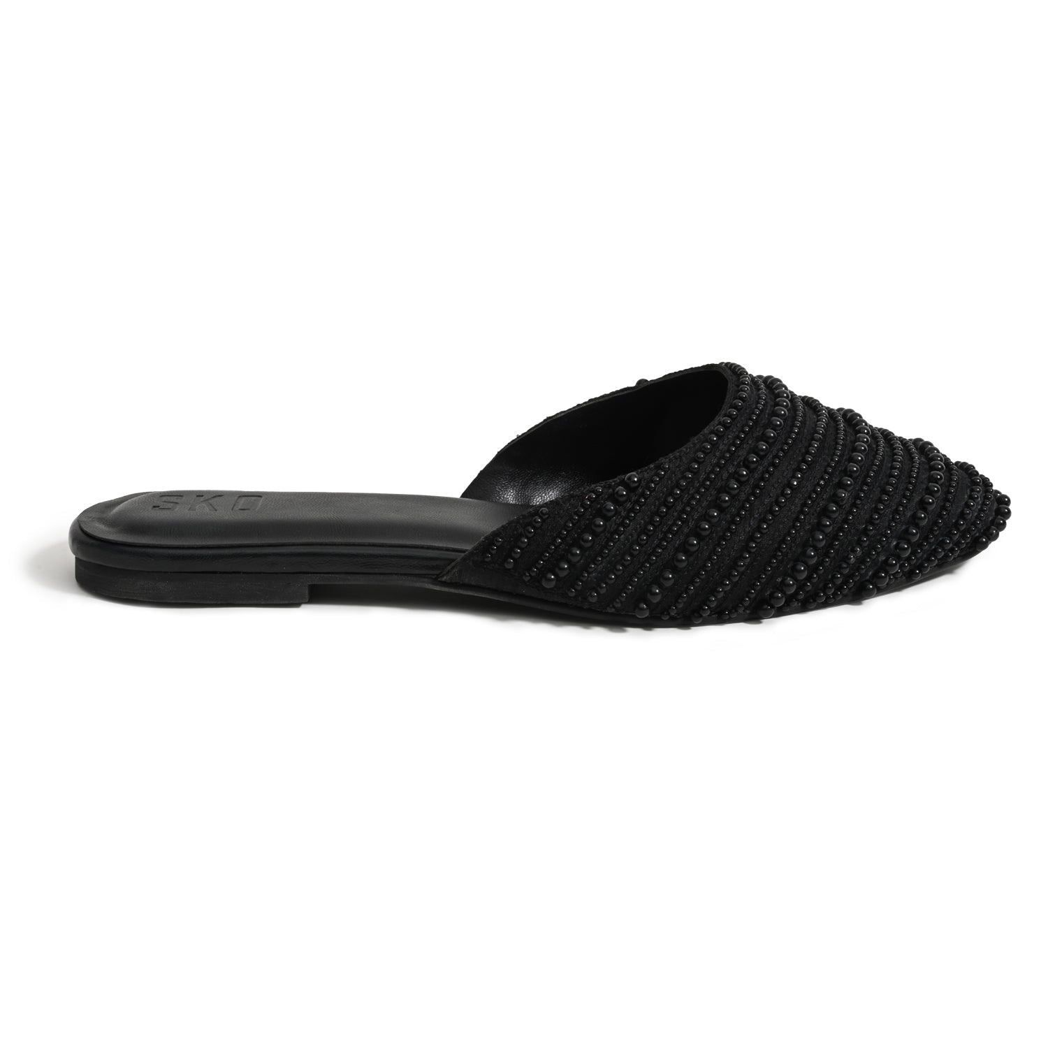 Inci Black Flat Sandal