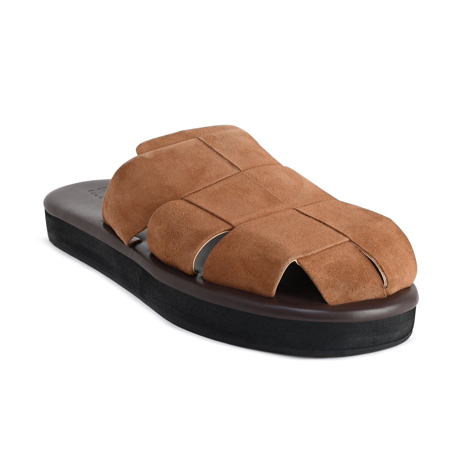 Arta Brown Suede Slippers for Men