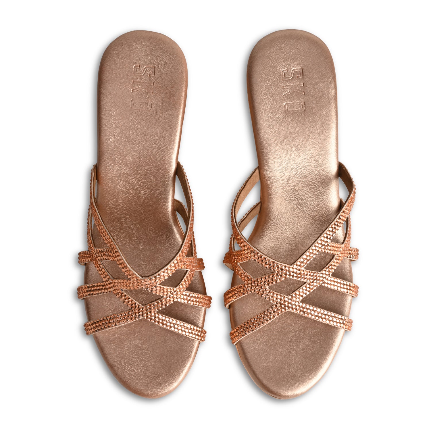 Petunia Rose Gold Wedges For Women