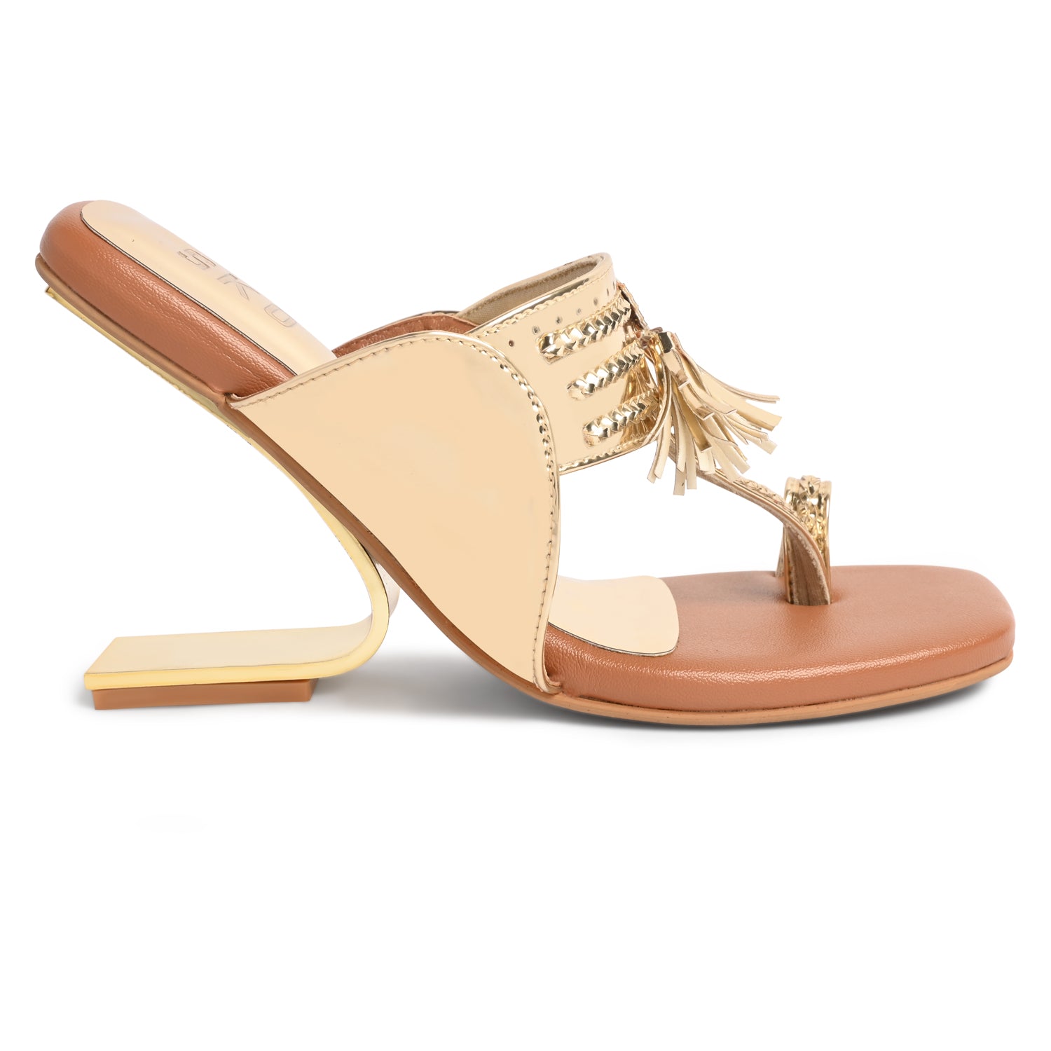 Kolhapuri in Fondi Gold for Women