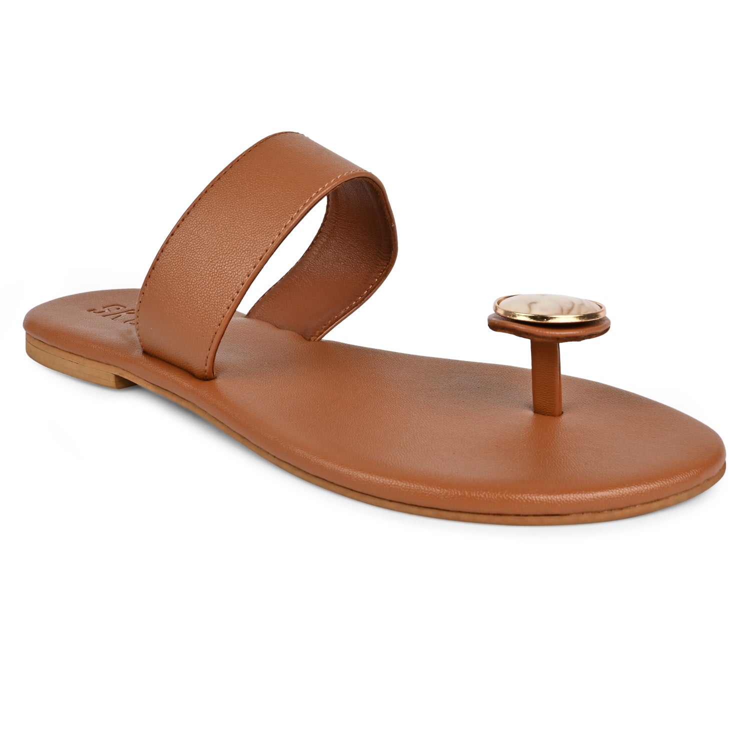 Larissa Tan Flat Sandals For Women