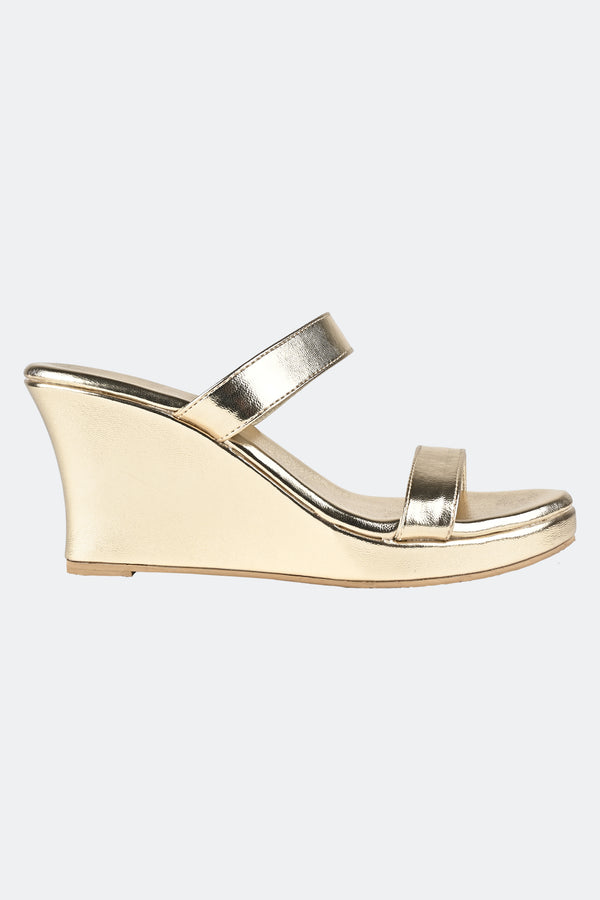 Gold 2 Strap Wedge