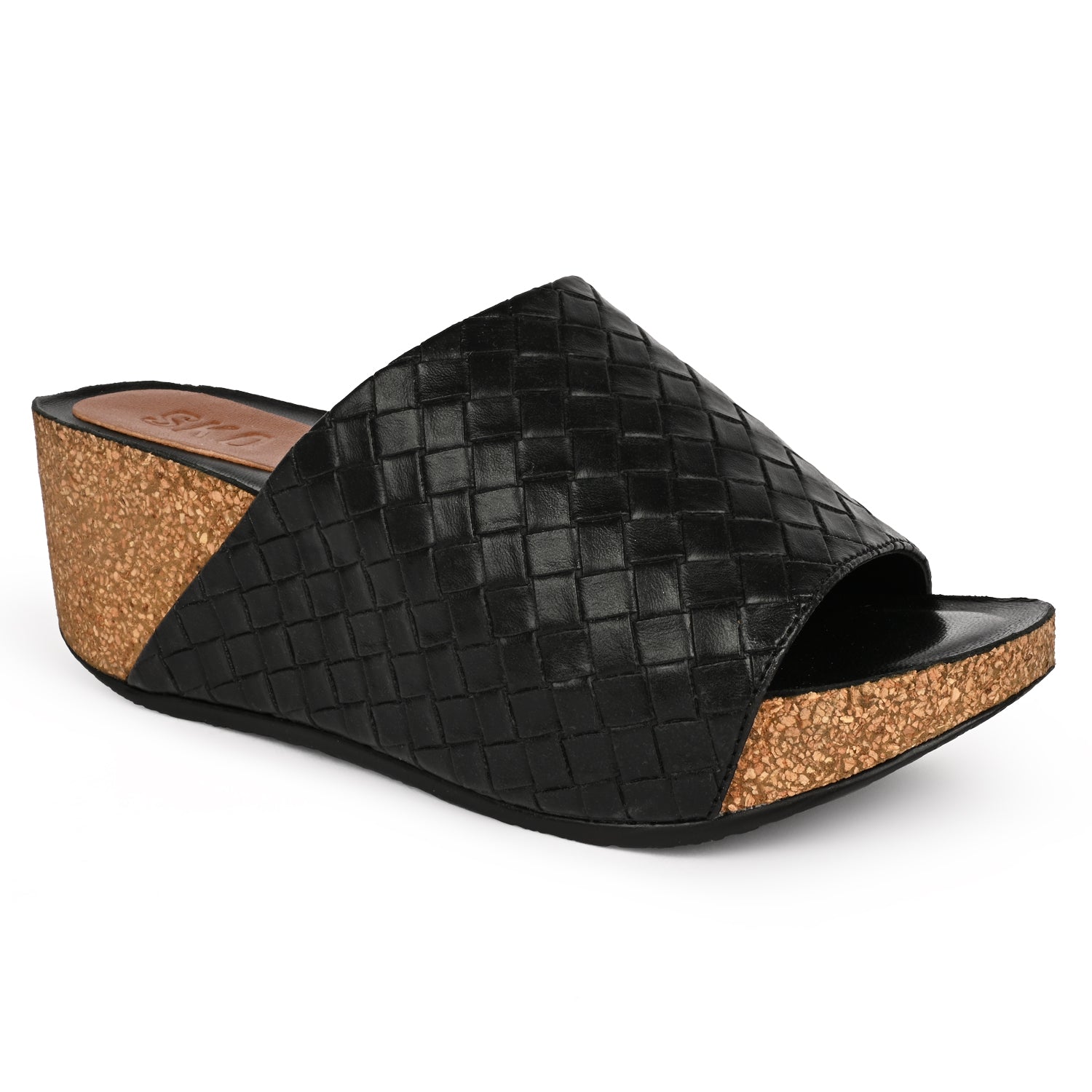 Granada Cork Wedges in Black for Women
