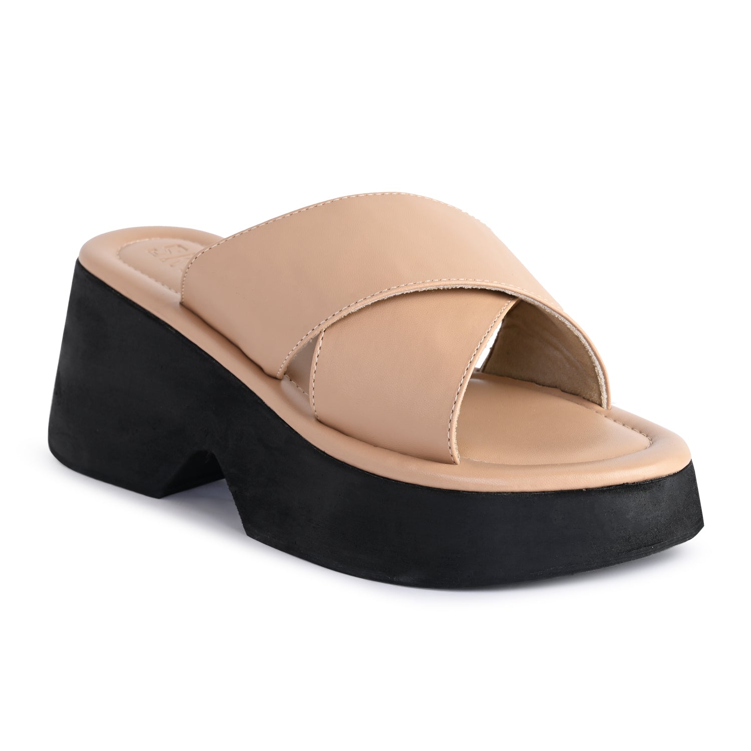 Siena Nude Platform Sandals For Women