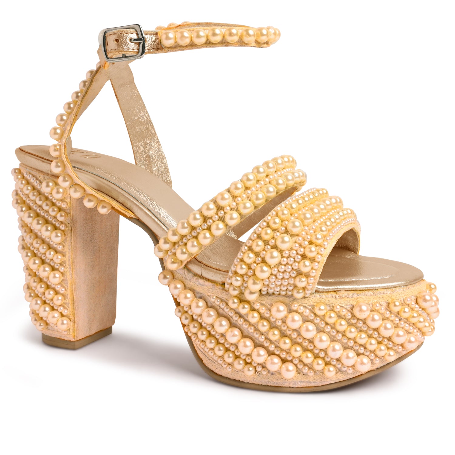 Akoya Heels in Gold For Women