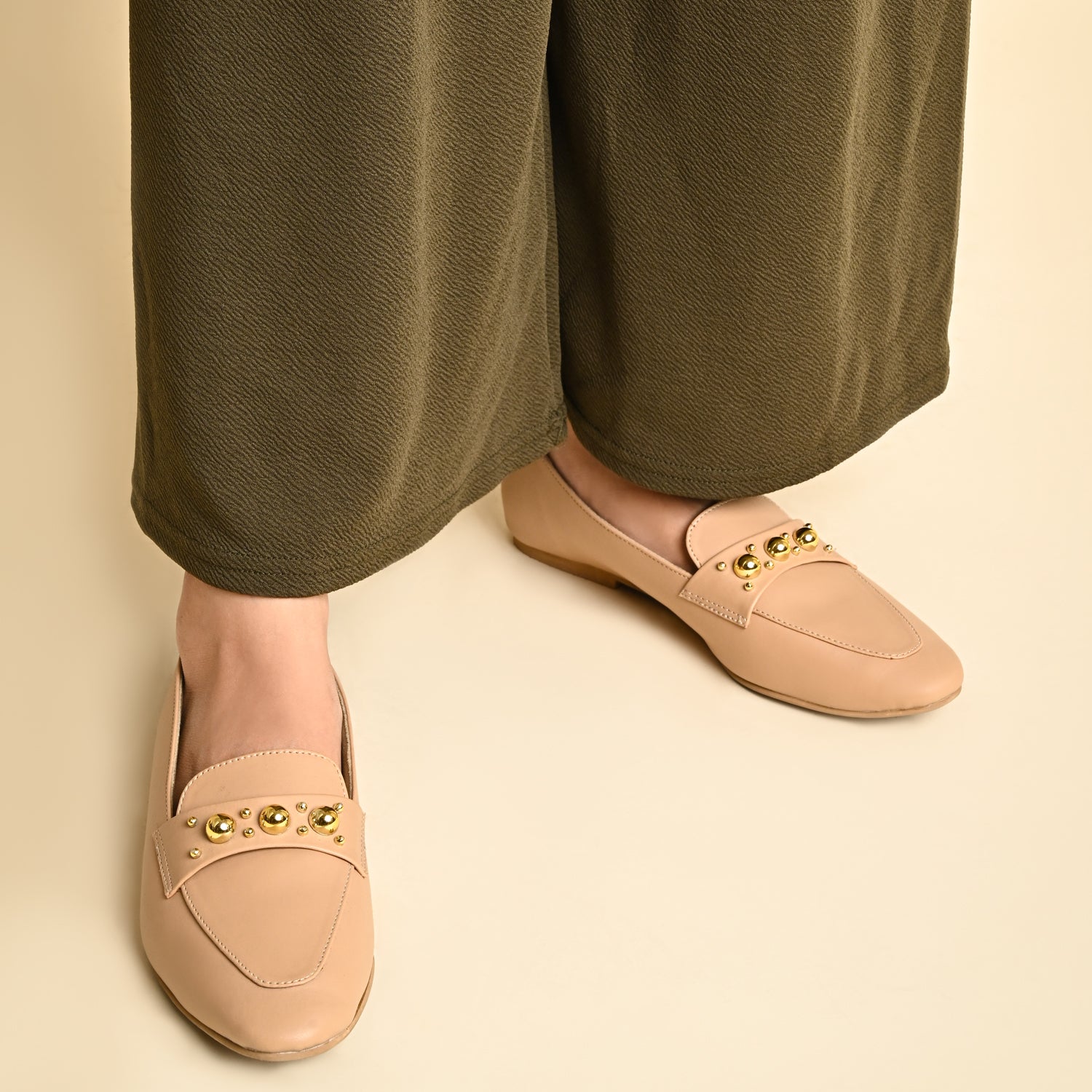 Rebecca Nude Loafers For Women