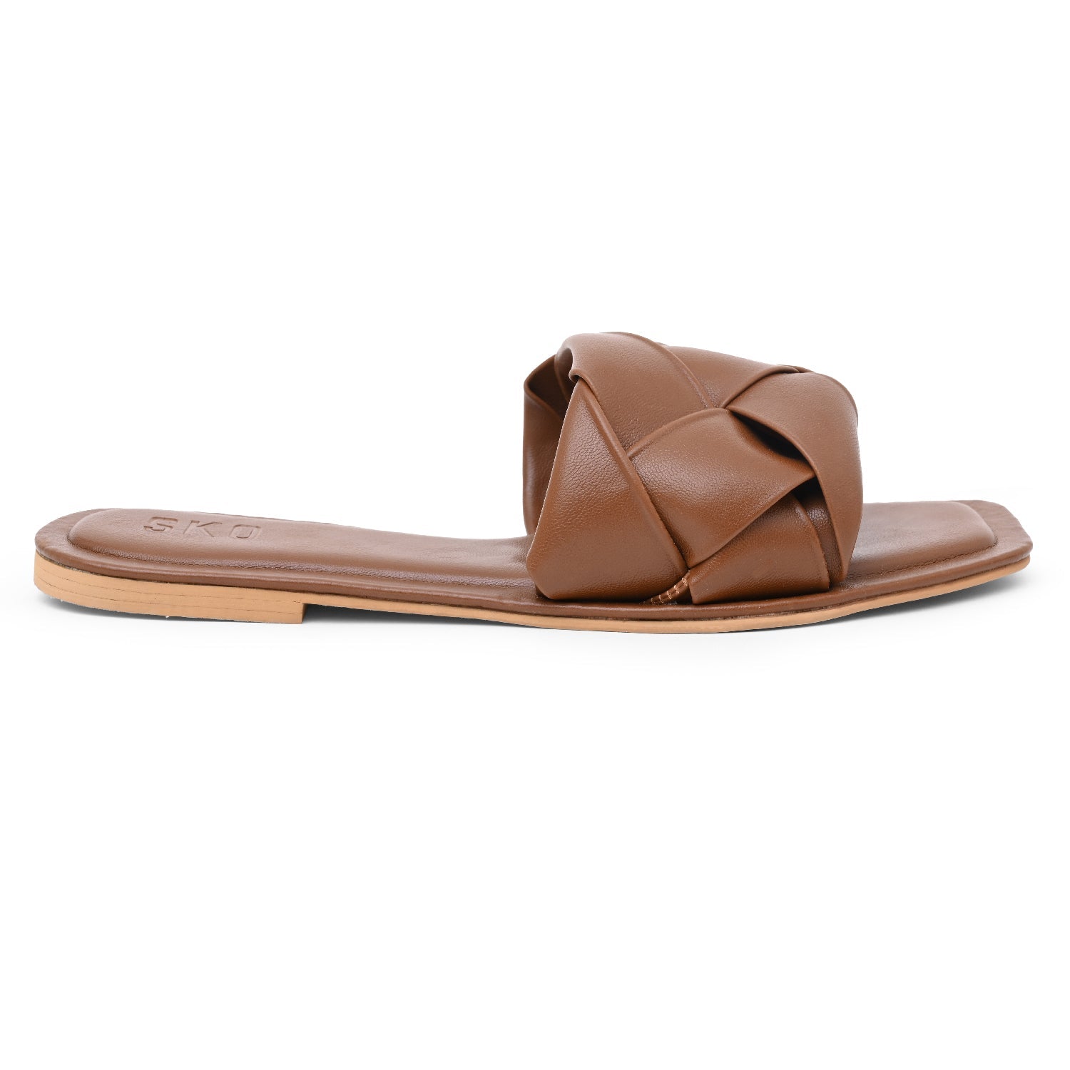 Messina Flat Sandals in Tan