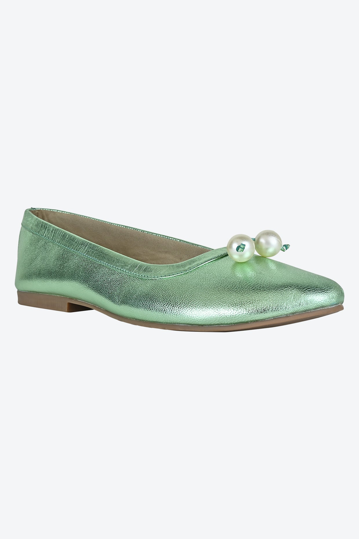 Metallic Green Ballerina for Women