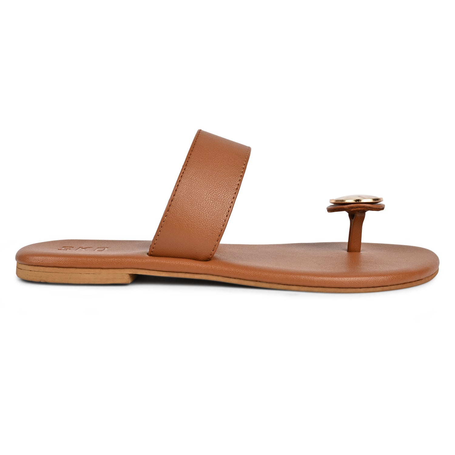 Larissa Tan Flat Sandals For Women