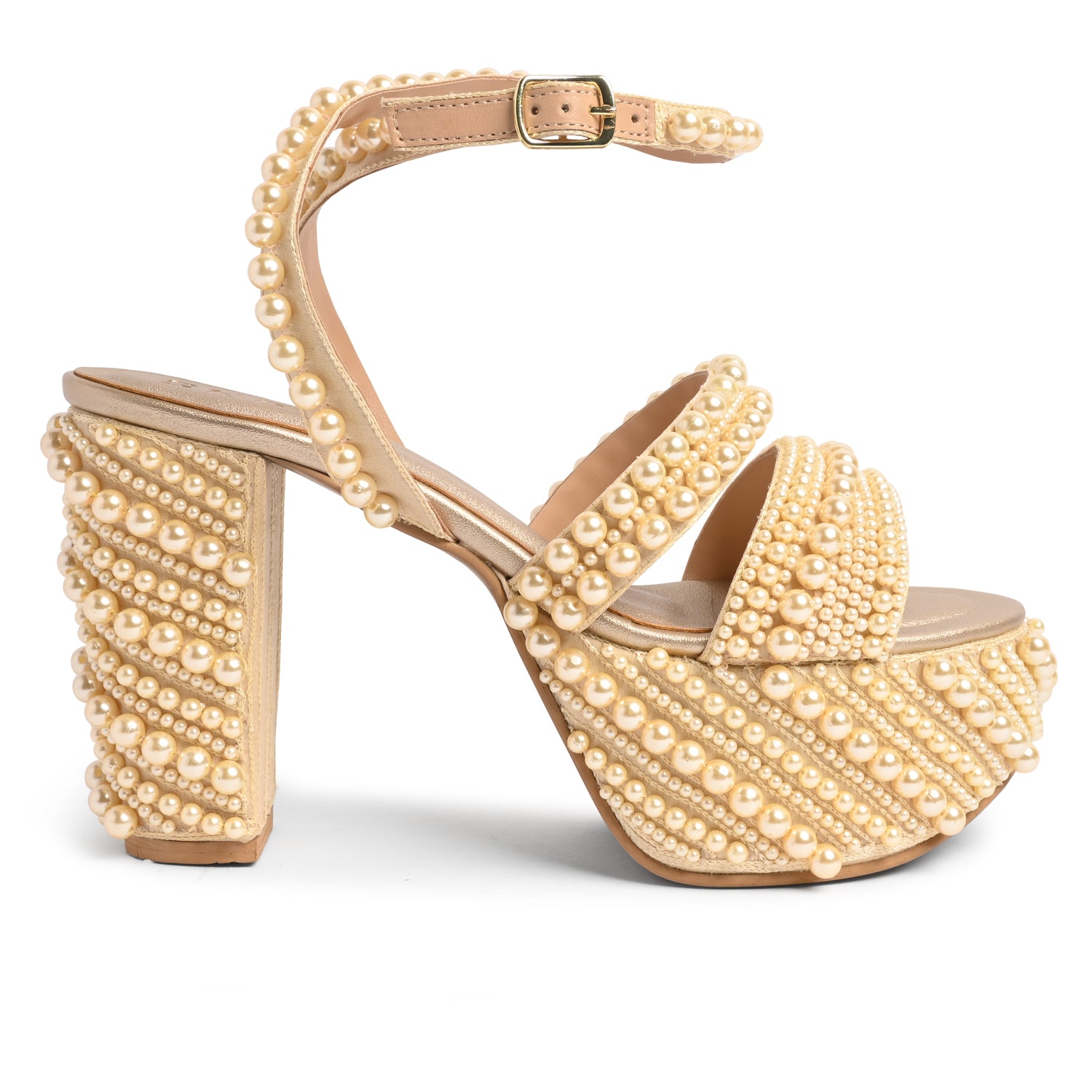 Akoya Heels in Gold For Women