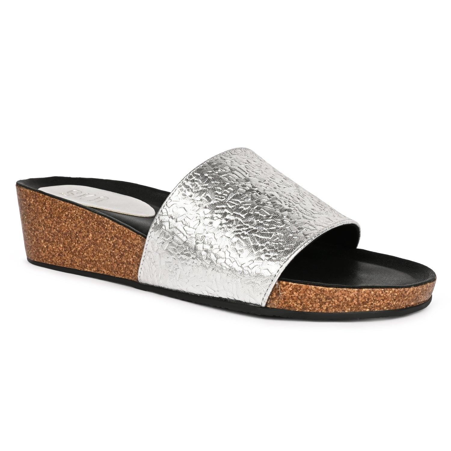 Murcia Cork Wedge in Silver
