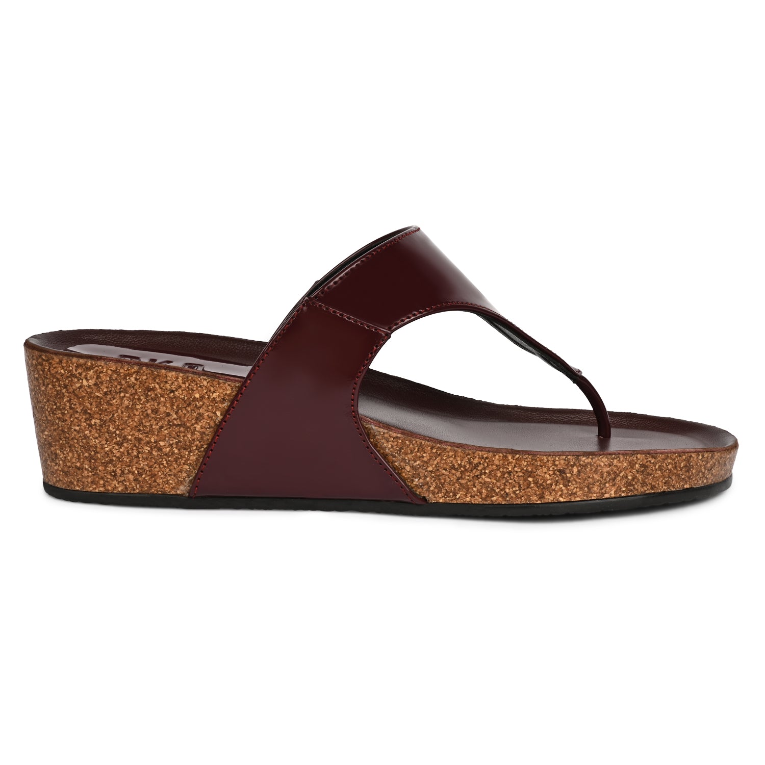 MarbellaX Cork Wedges in Maroon for Women