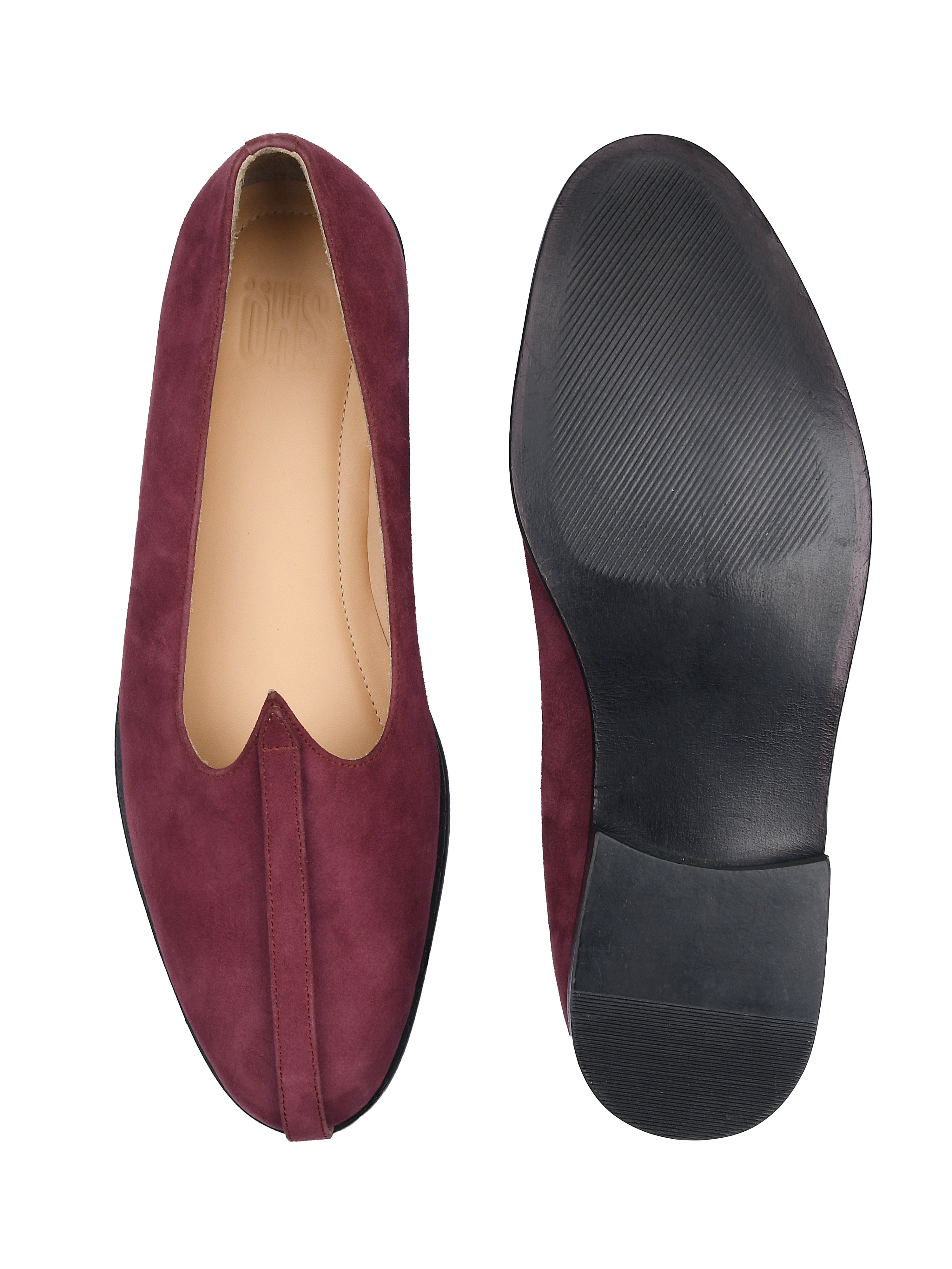 Maroon Suede Mojris