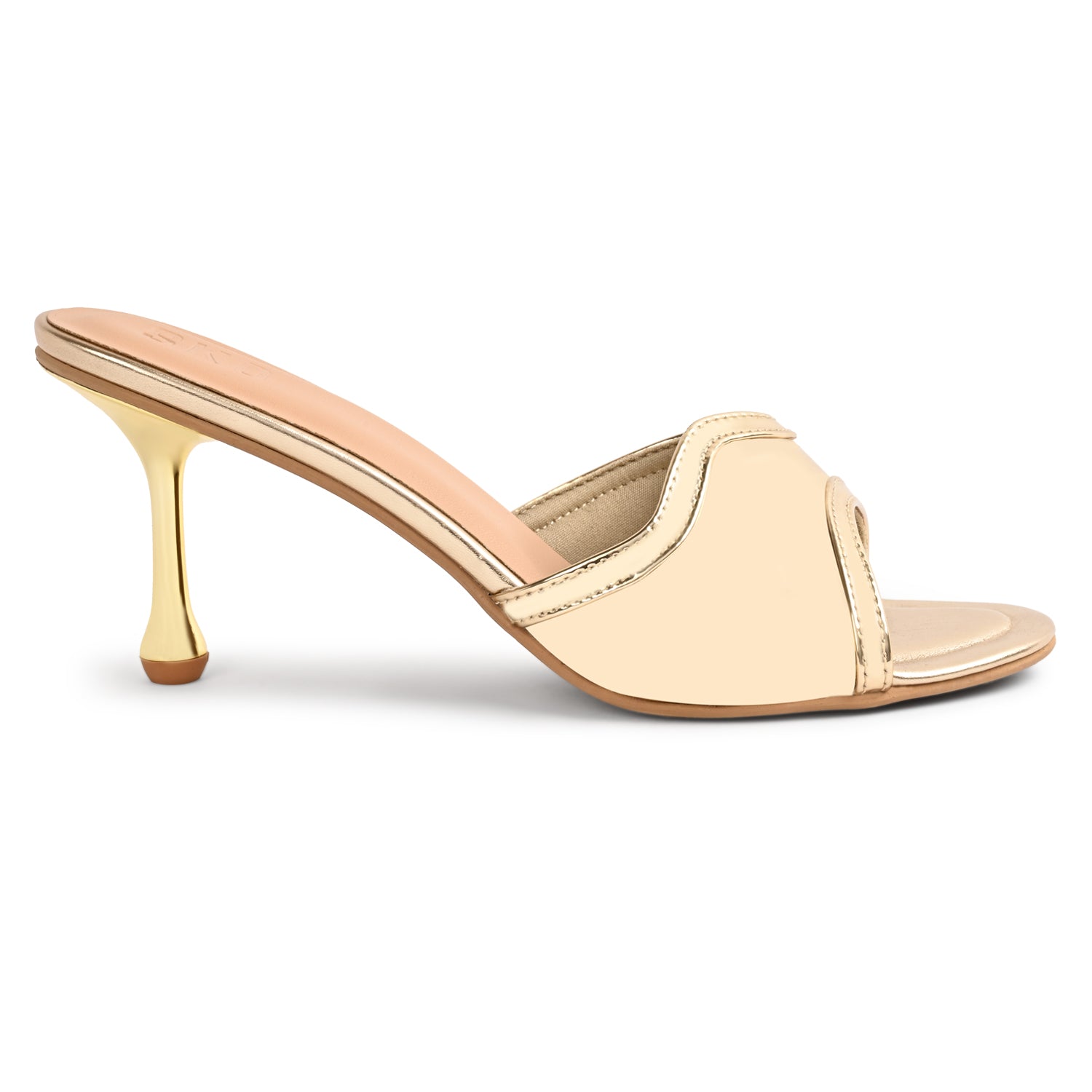 Eve in Gold Patent Heels for Women