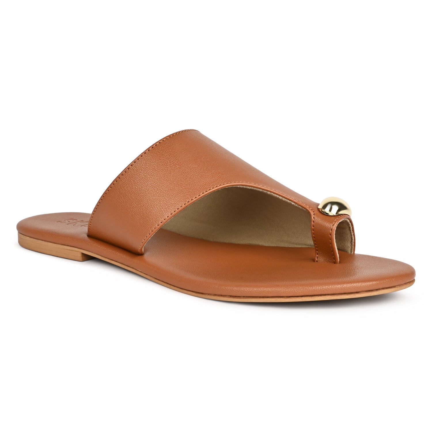 AmalfiO Tan Flat Sandals For Women