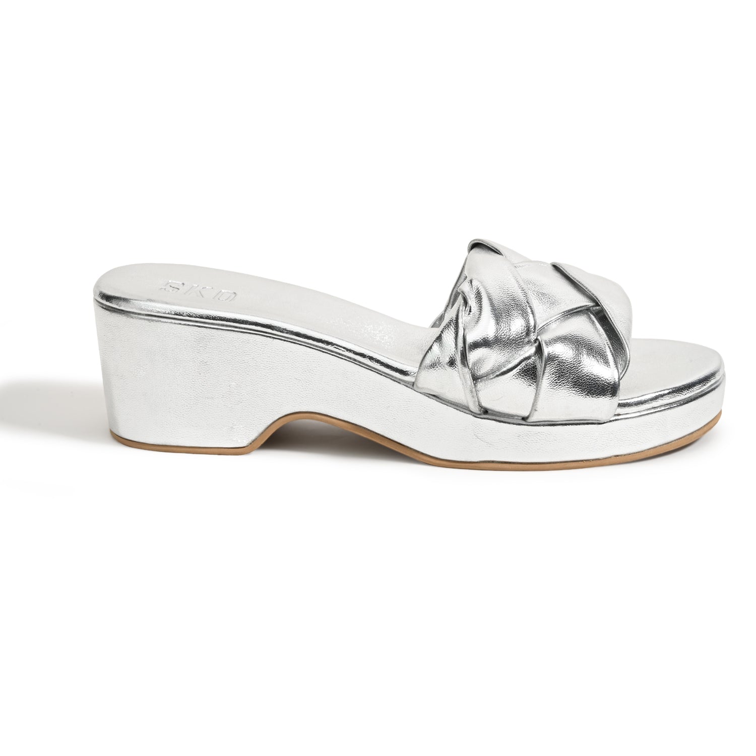 Messina Silver Platform Sandals For Women