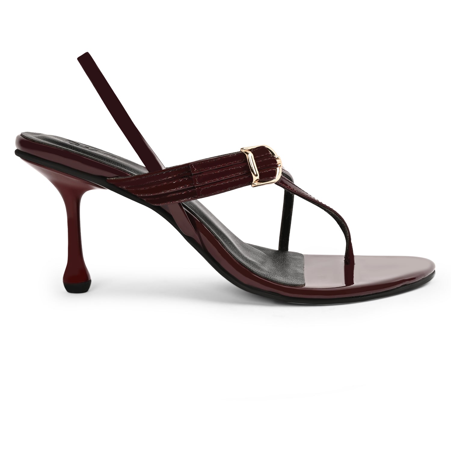 Isa in Maroon Patent Heels for Women