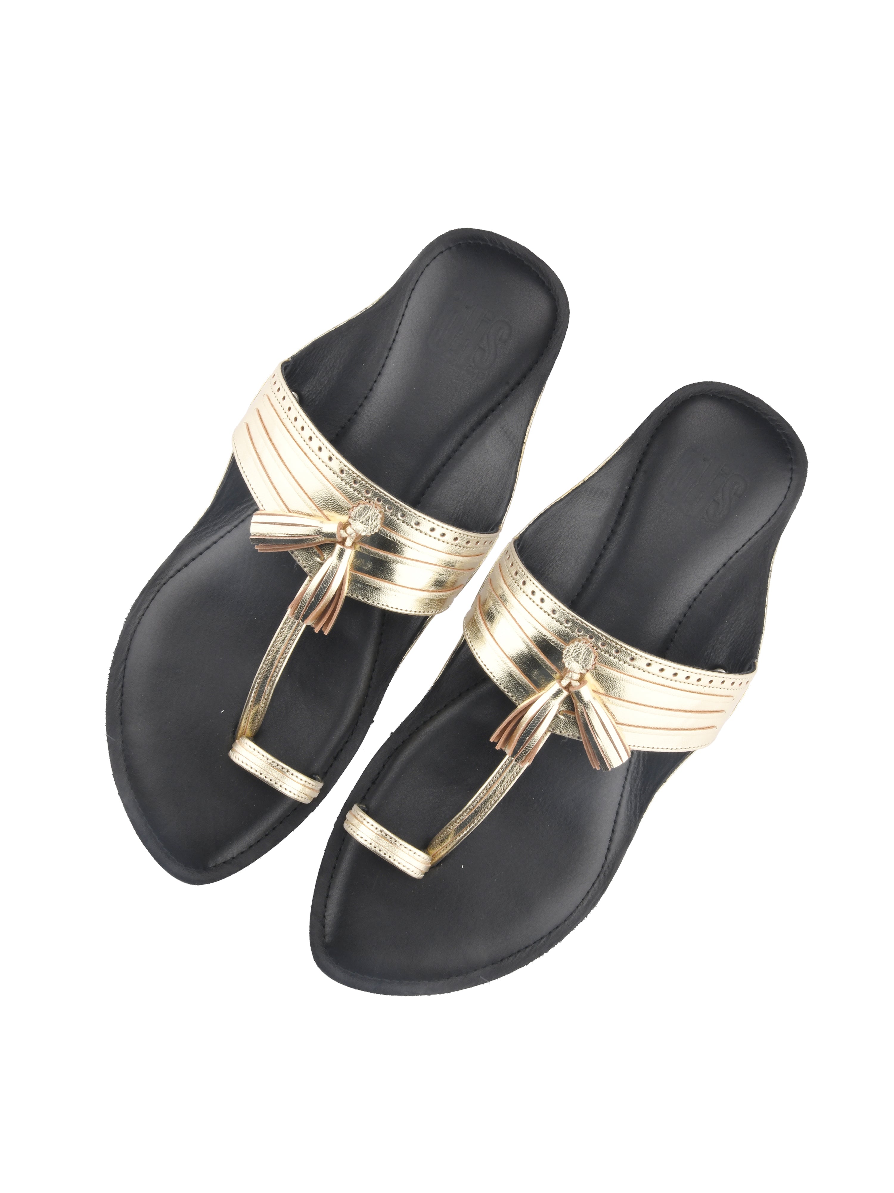 Kolhapuri Flats in Gold