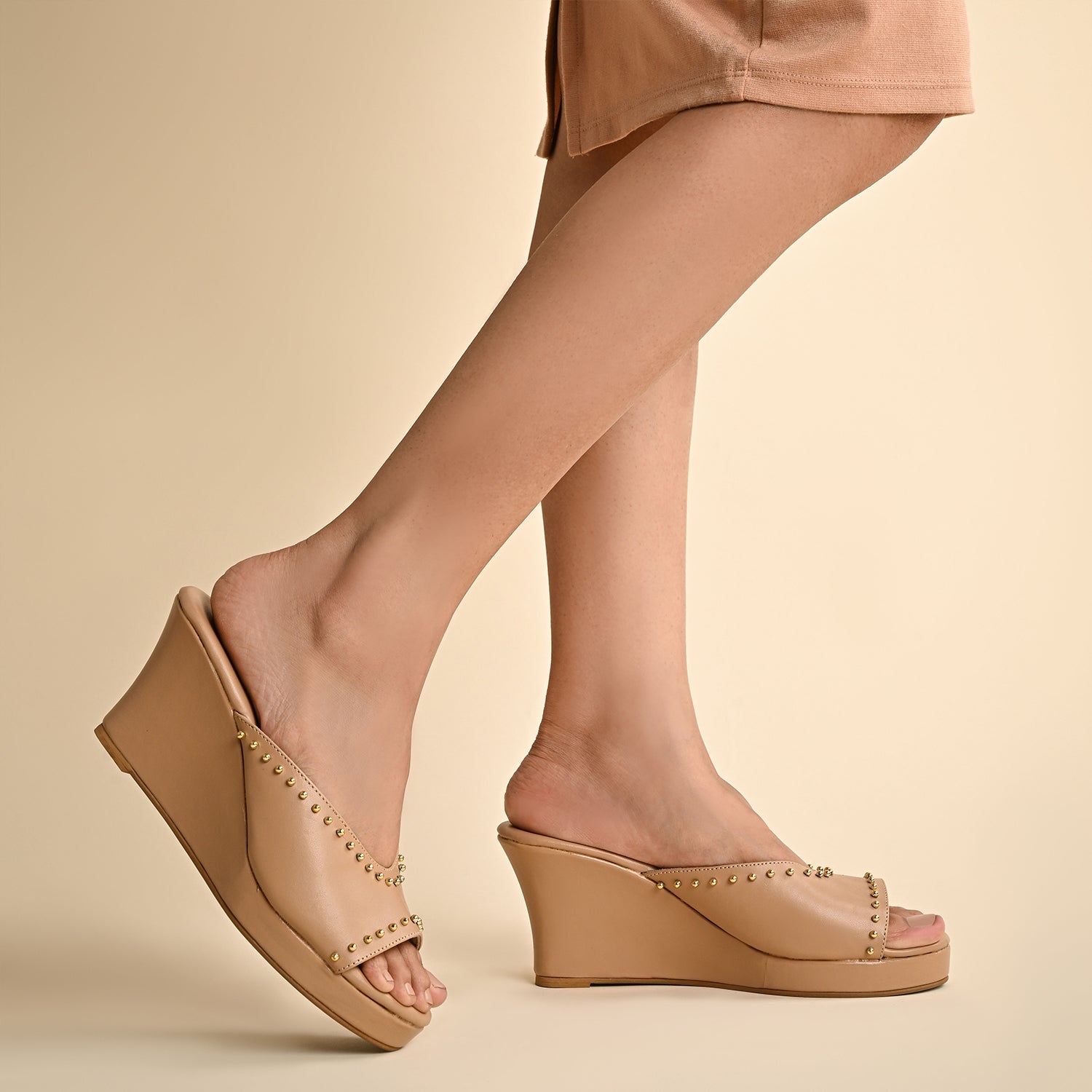 Verona in Nude Wedges For Women