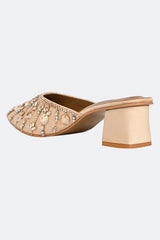 Champagne Gold Drop Crystal 2 inch Heels