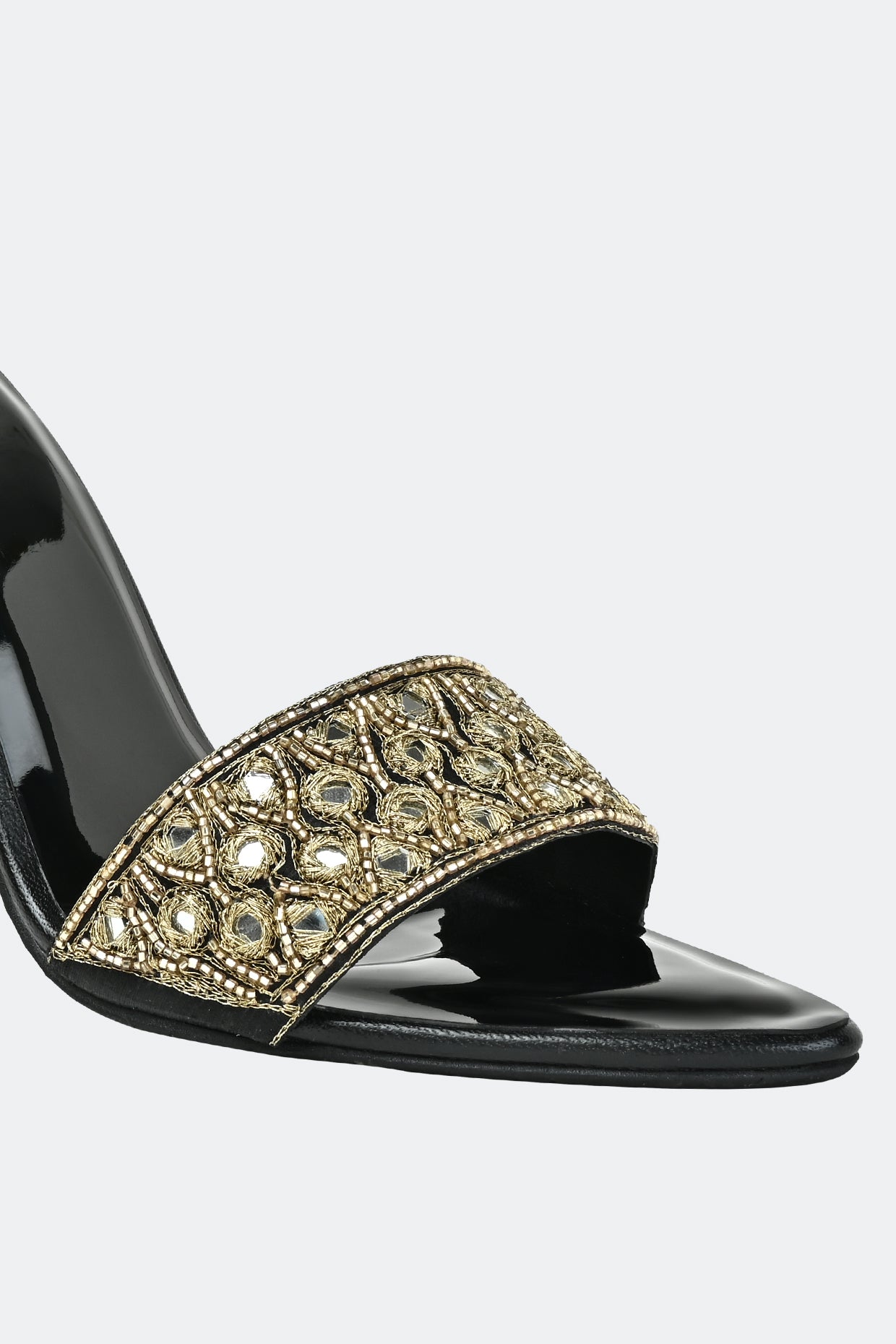 Luxe Noir Crystal Heels For Women
