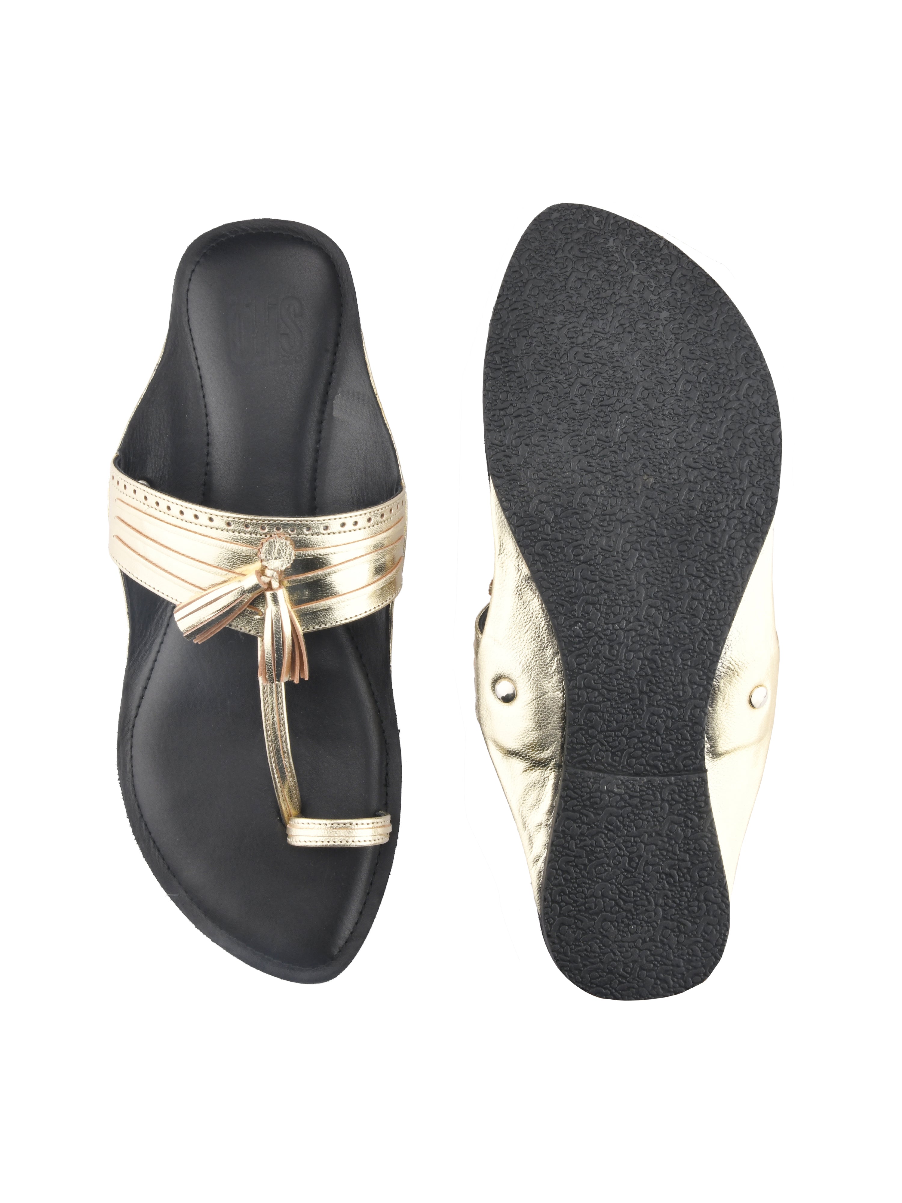 Kolhapuri Flats in Gold