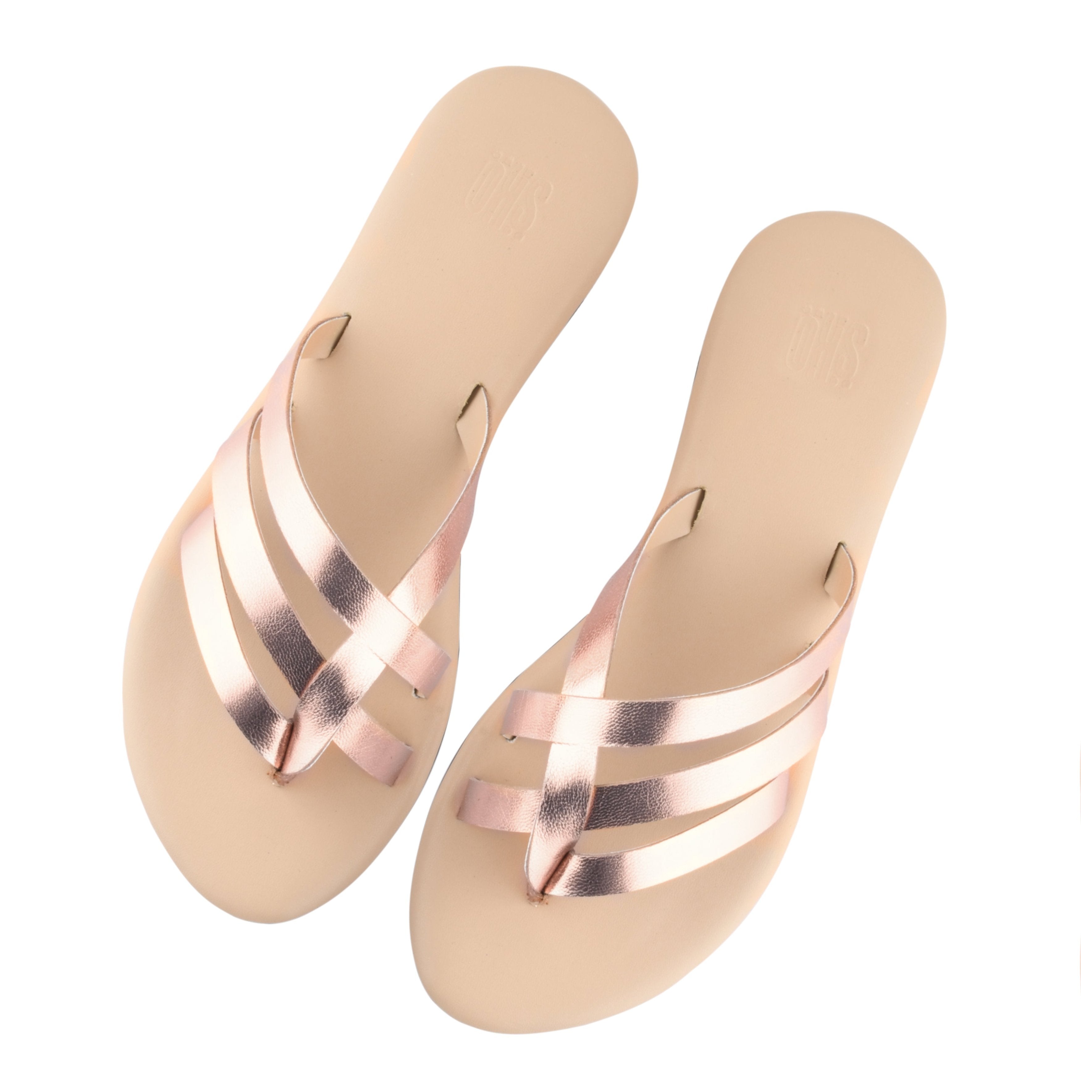 Capri Rose Gold Flat Sandal