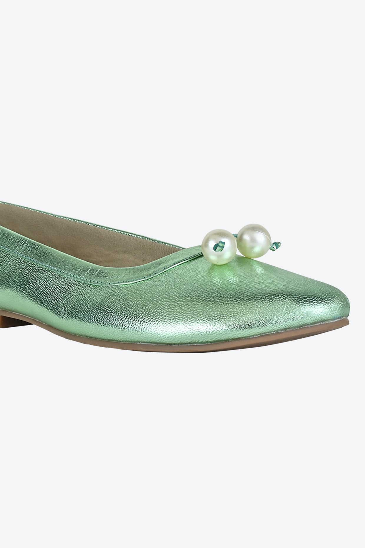 Metallic Green Ballerina for Women